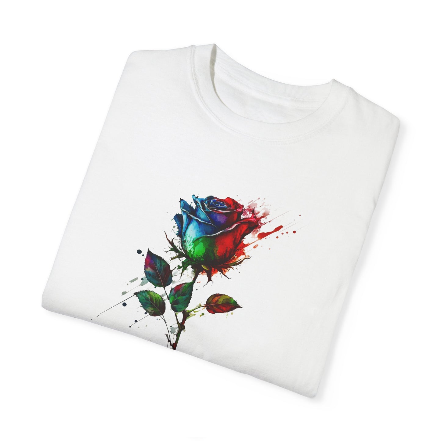 Unisex Garment-Dyed T-shirt Flower Rosa