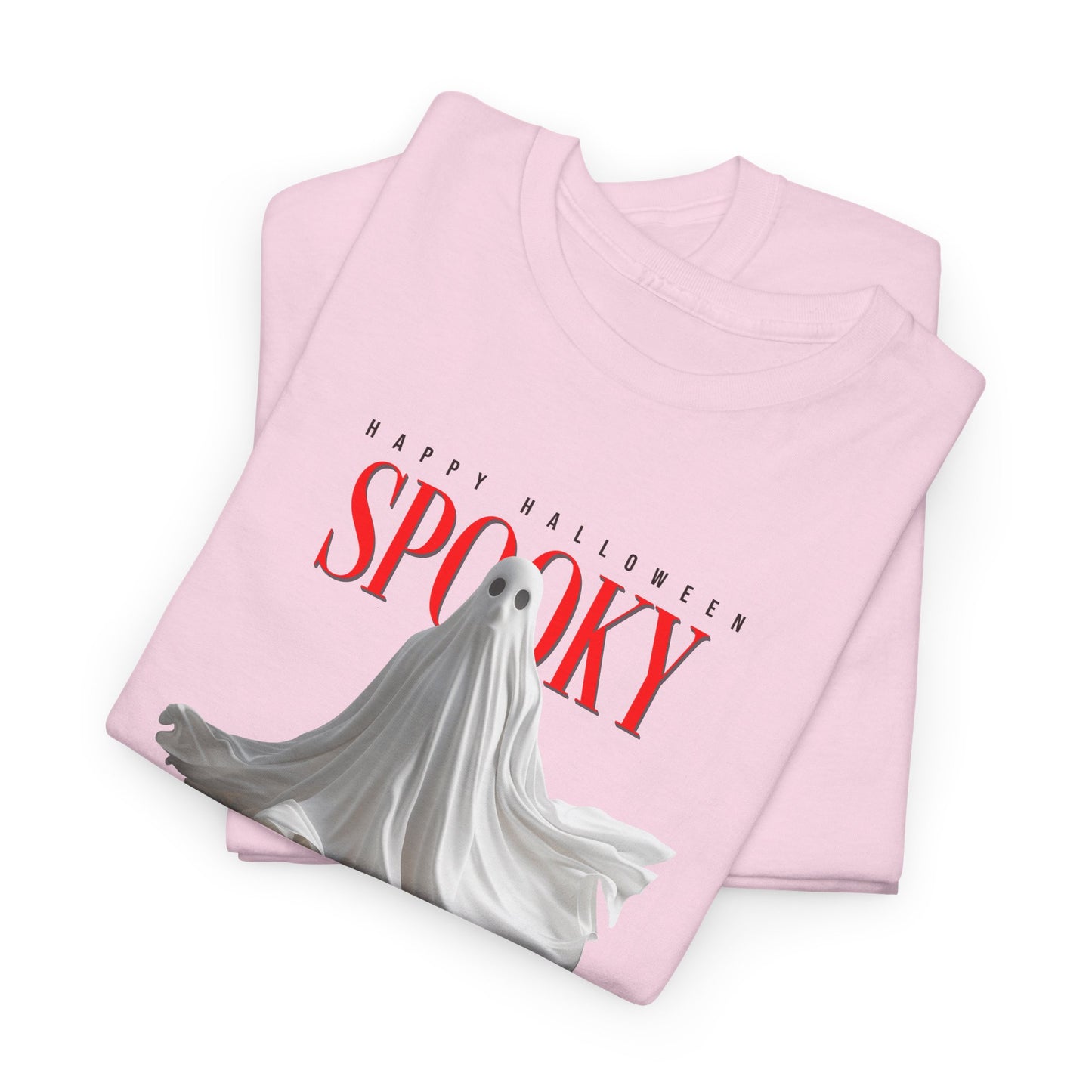 Halloween 011 Spooky Ghost WB Unisex Heavy Cotton Tee - Gilden 5000