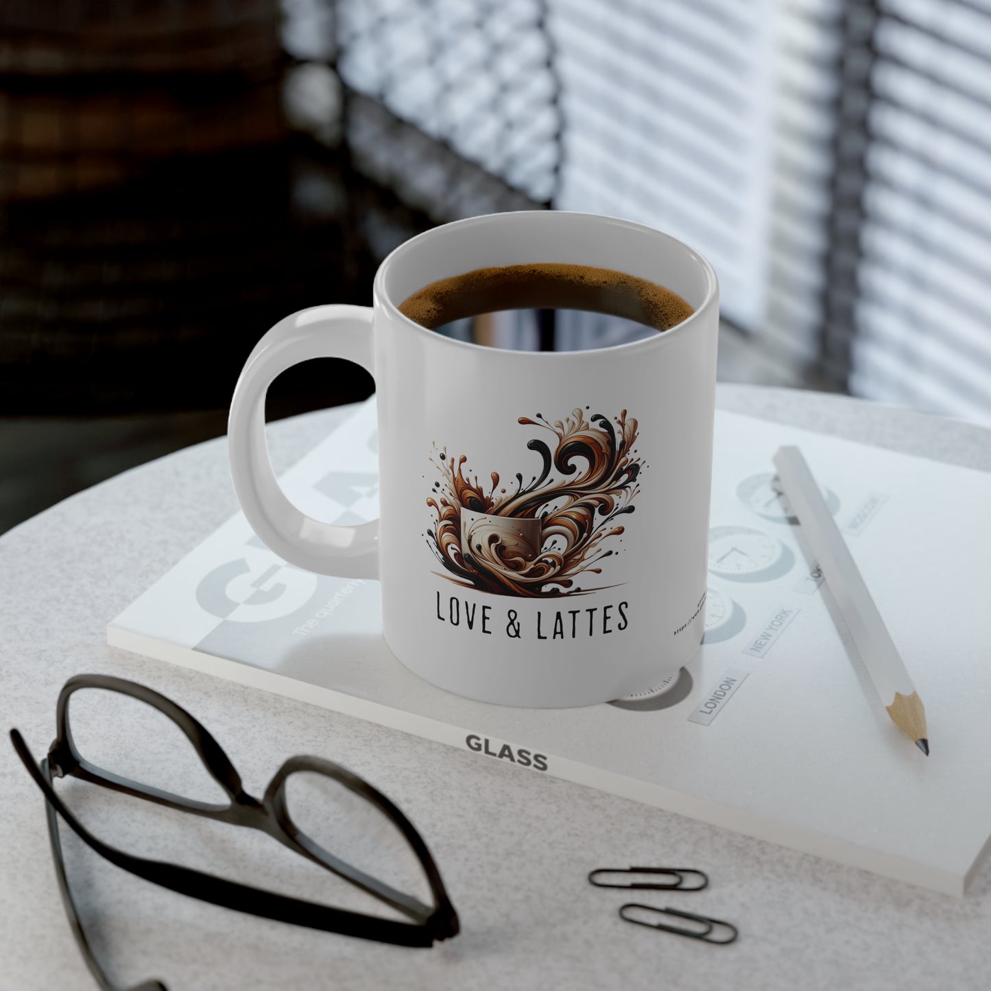 Jumbo Mug Love & Lattes - 02, 20oz, Coffee Cup for Home or Office, Unique Gift for Special Occasions, Coffee Lovers
