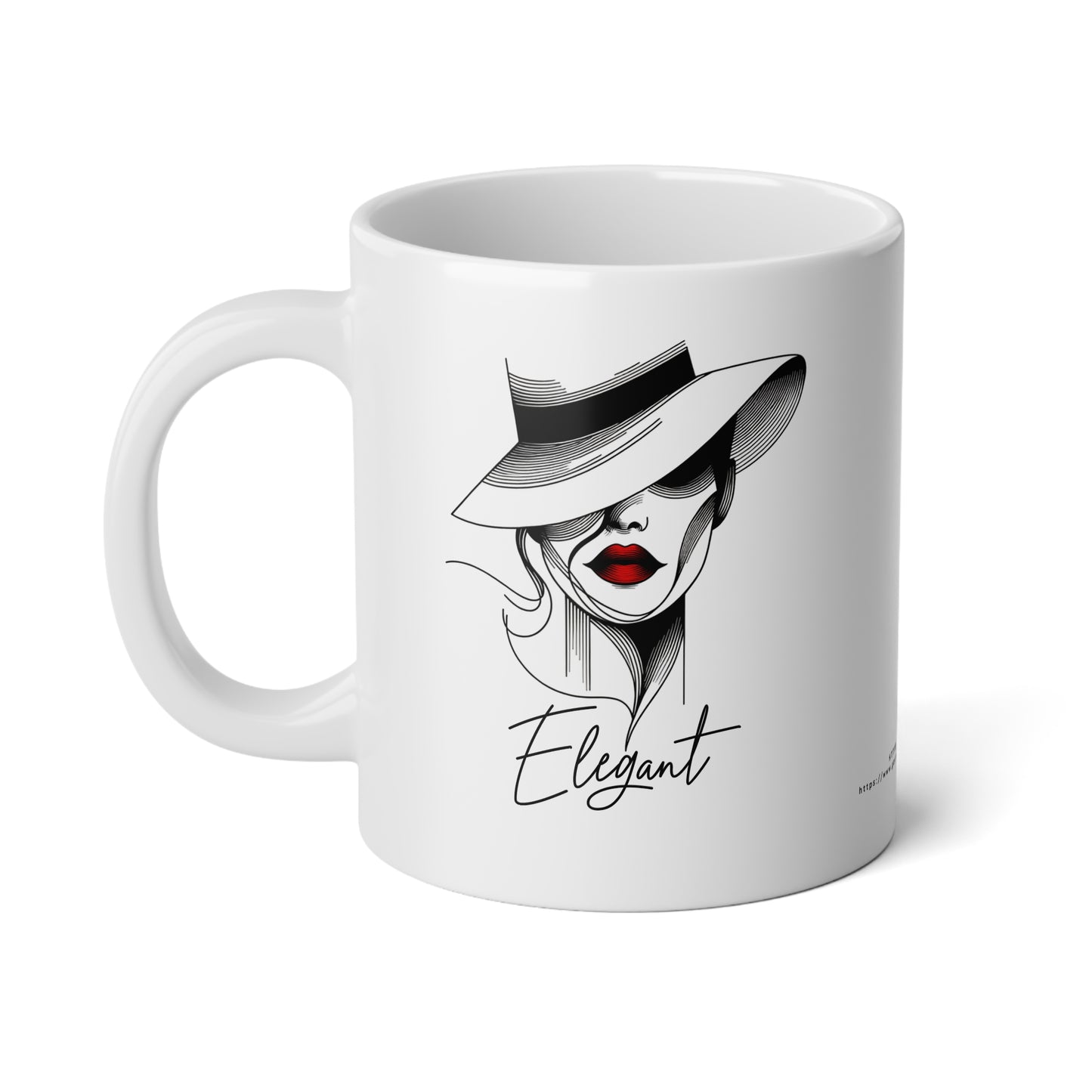 Jumbo Mug Pencil Sketch - Elegant 32, 20oz, Coffee Cup for Home or Office, Unique Gift for Special Occasions, Coffee Lovers