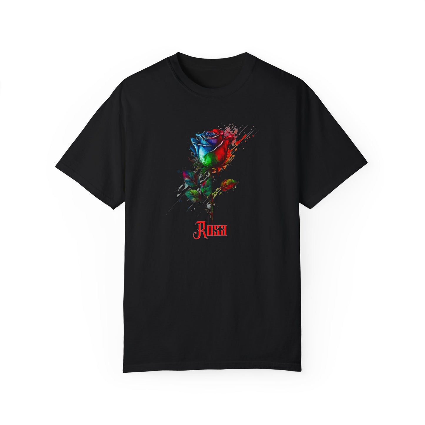 Unisex Garment-Dyed T-shirt Flower Rosa