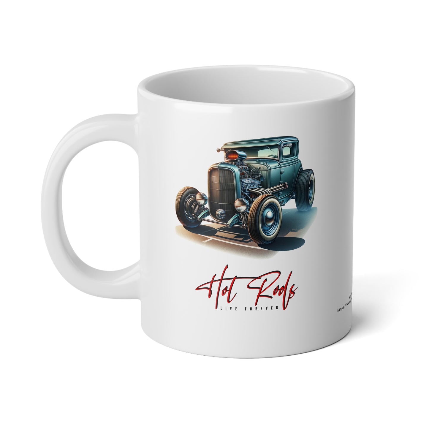 Jumbo Mug Hot Rods Live Forever 41, 20oz, Coffee Cup for Home or Office, Unique Gift for Special Occasions, Coffee Lovers