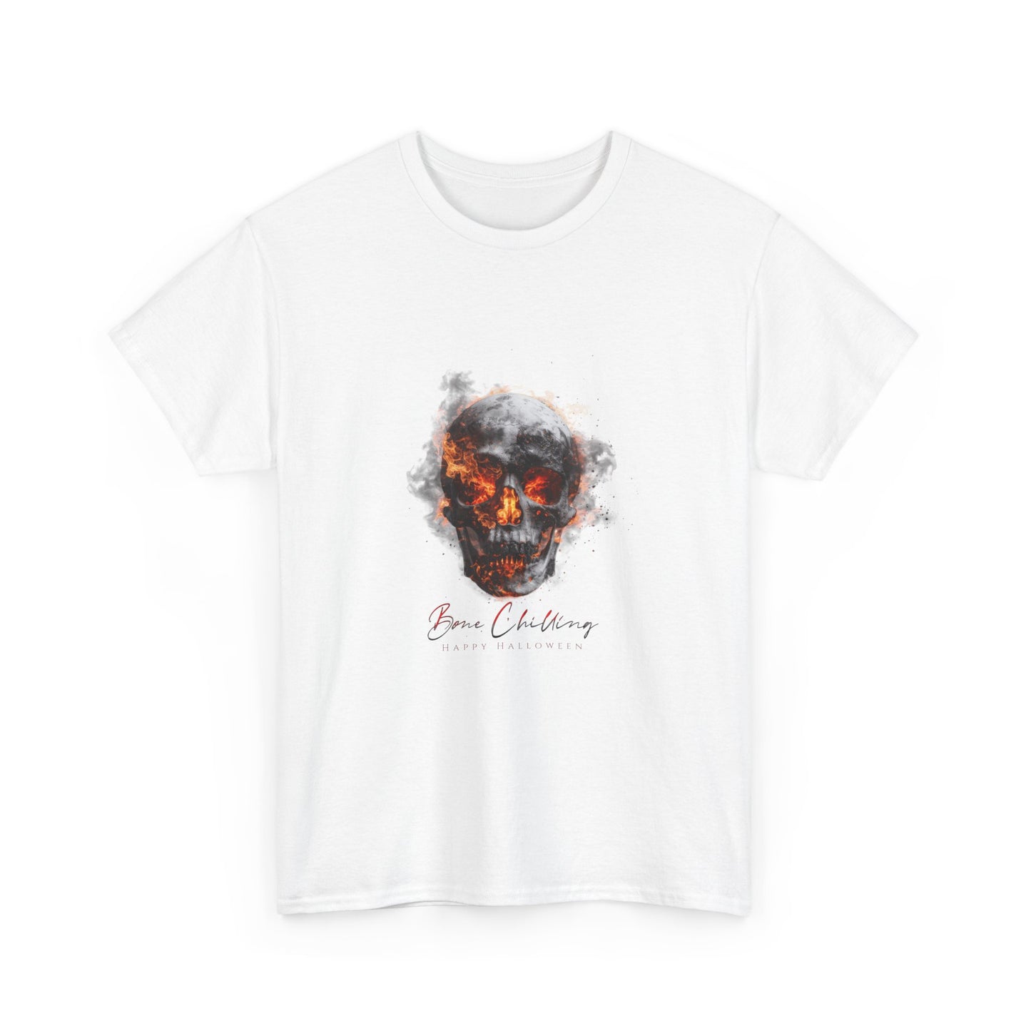 Bon Chilling Skull Graphic Unisex Heavy Cotton Tee - 001