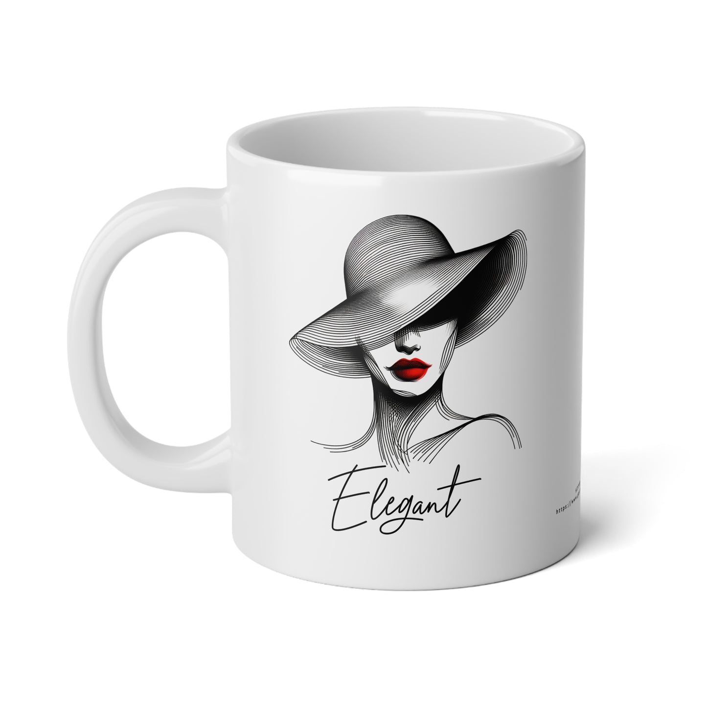 Jumbo Mug Pencil Sketch - Elegant 31, 20oz, Coffee Cup for Home or Office, Unique Gift for Special Occasions, Coffee Lovers