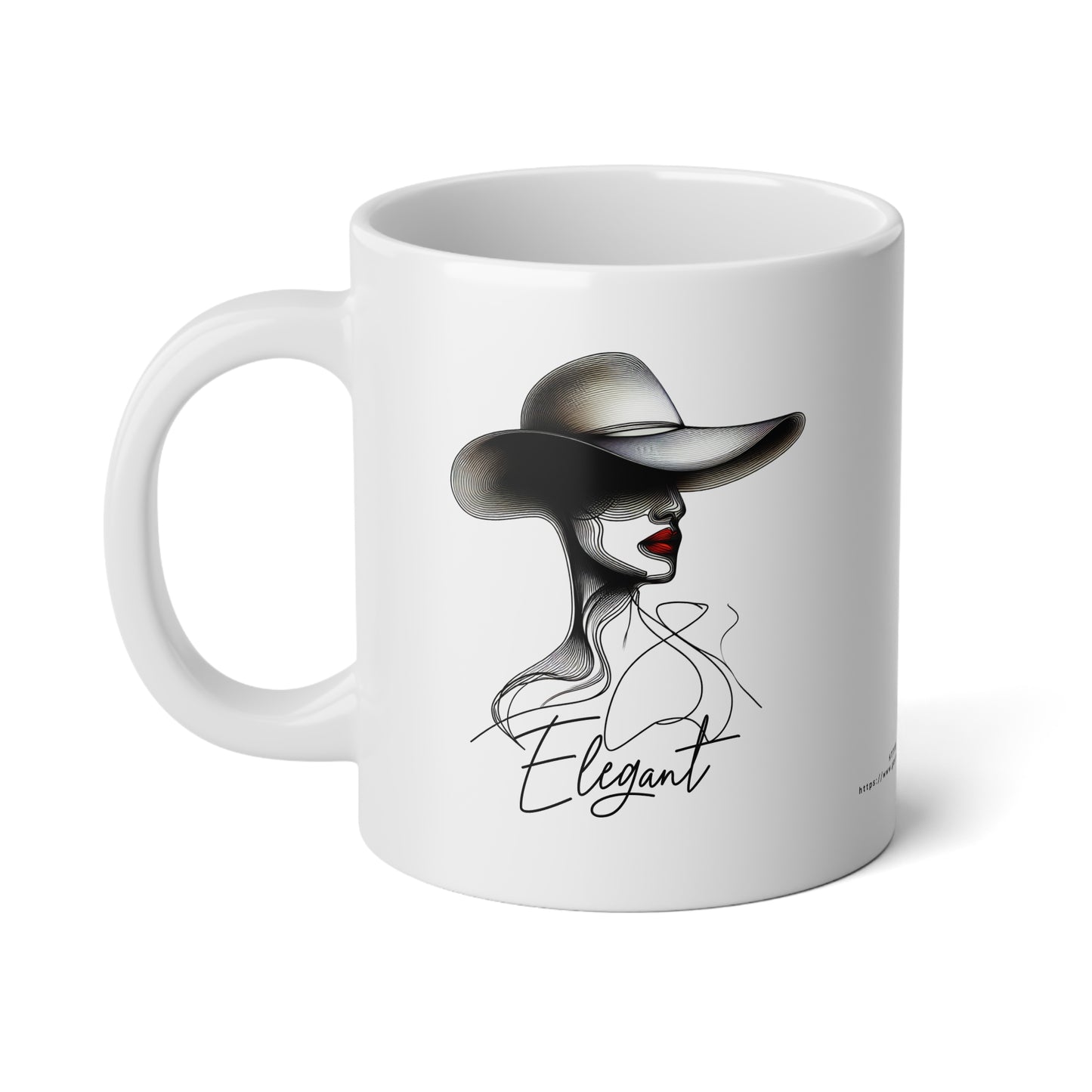 Jumbo Mug Pencil Sketch - Elegant 33, 20oz, Coffee Cup for Home or Office, Unique Gift for Special Occasions, Coffee Lovers