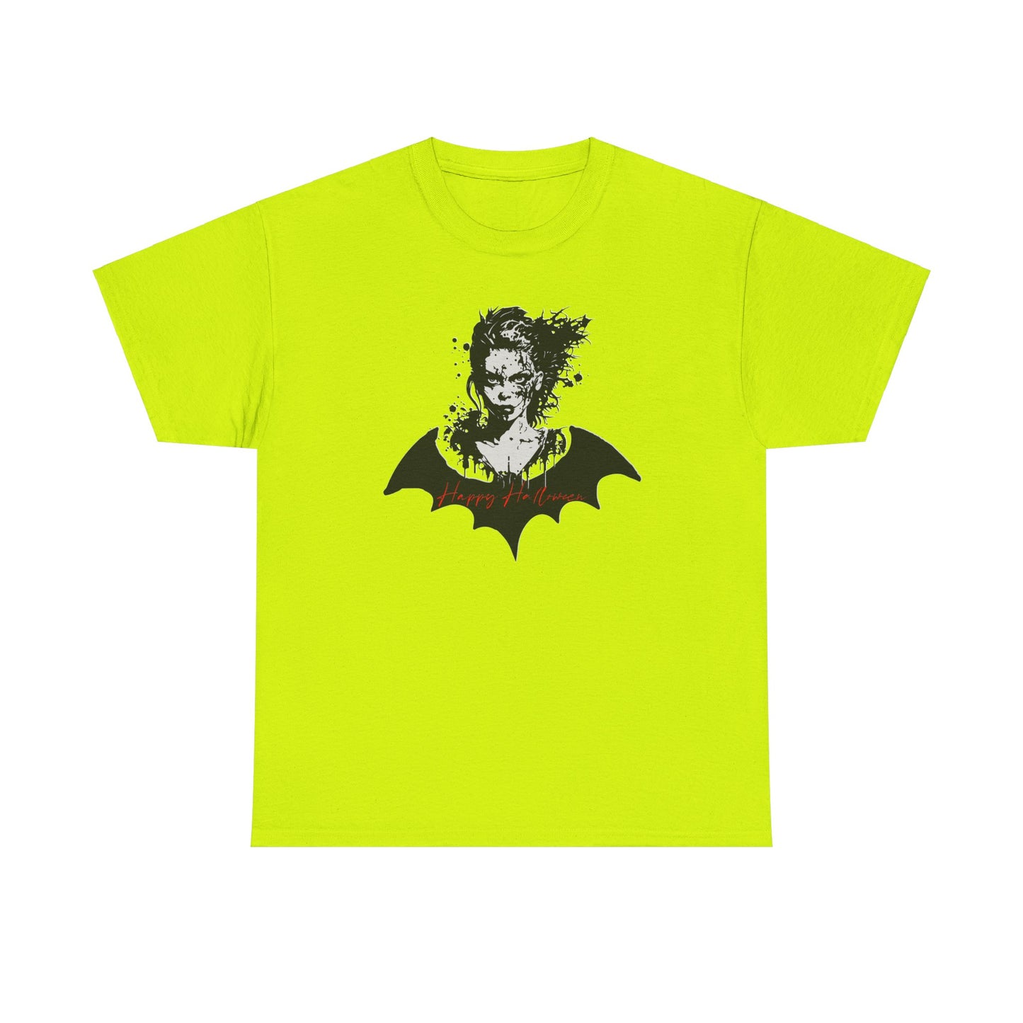 Unisex Heavy Cotton Tee - Halloween Bat Woman 55