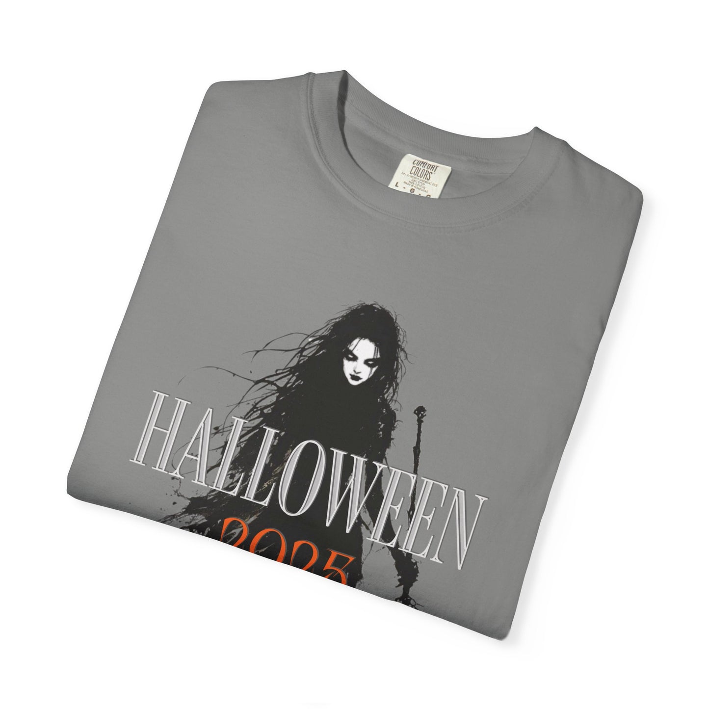 Halloween 2025 Gothic Witch T-Shirt – Dark Aesthetic Tee for Spooky Season Lovers Unisex Garment-Dyed T-shirt
