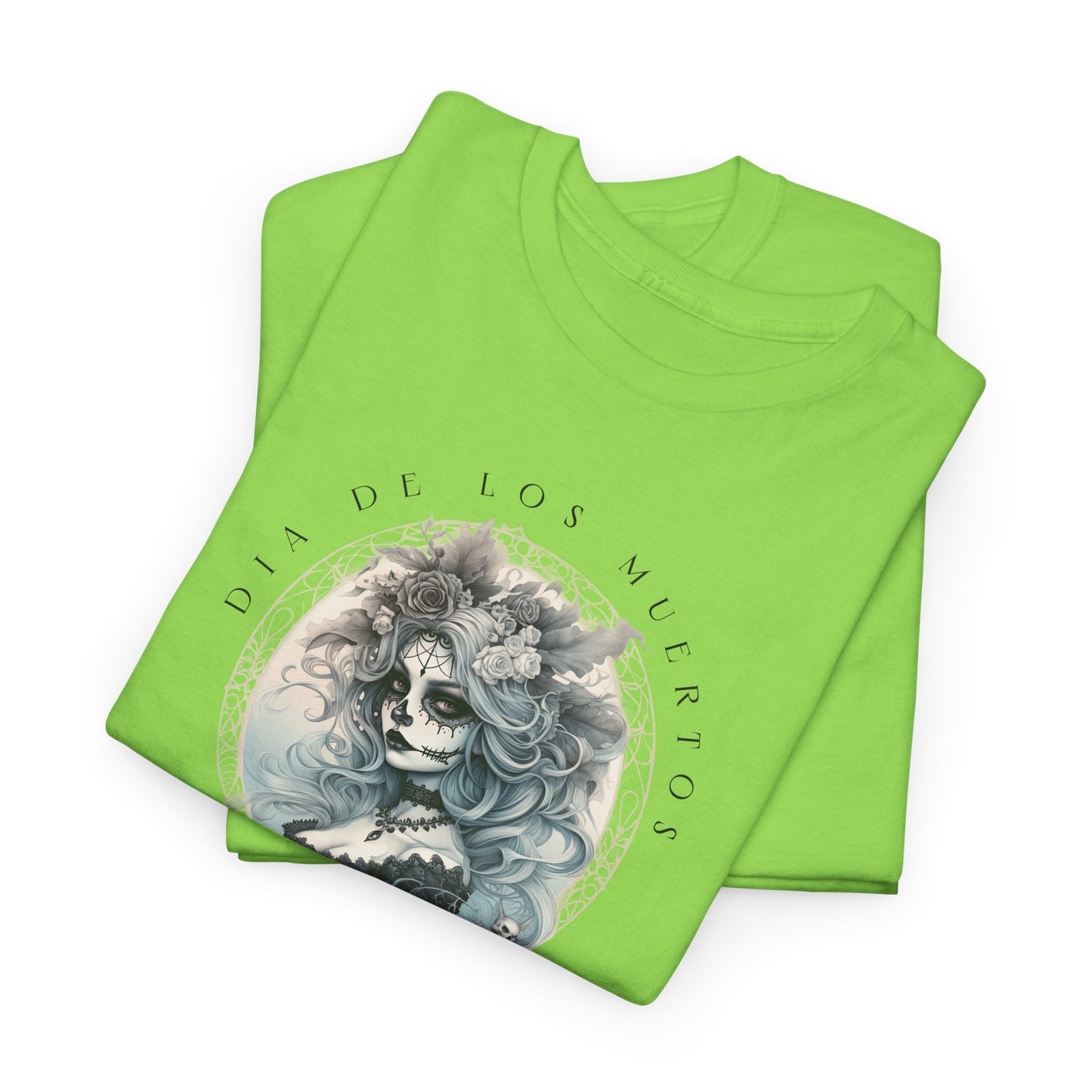 Halloween 013 Dia De Los Muertos WB Unisex Heavy Cotton Tee - Gilden 5000