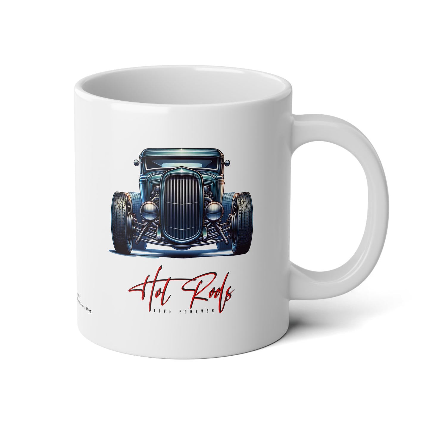 Jumbo Mug Hot Rods Live Forever 39, 20oz, Coffee Cup for Home or Office, Unique Gift for Special Occasions, Coffee Lovers
