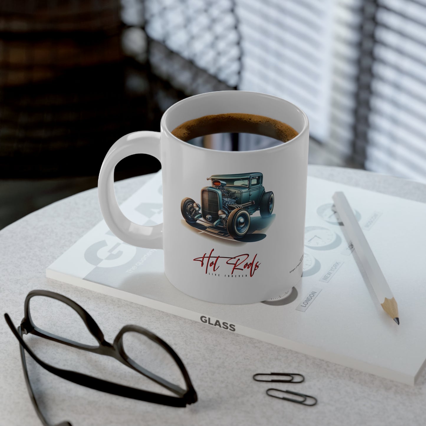 Jumbo Mug Hot Rods Live Forever 41, 20oz, Coffee Cup for Home or Office, Unique Gift for Special Occasions, Coffee Lovers