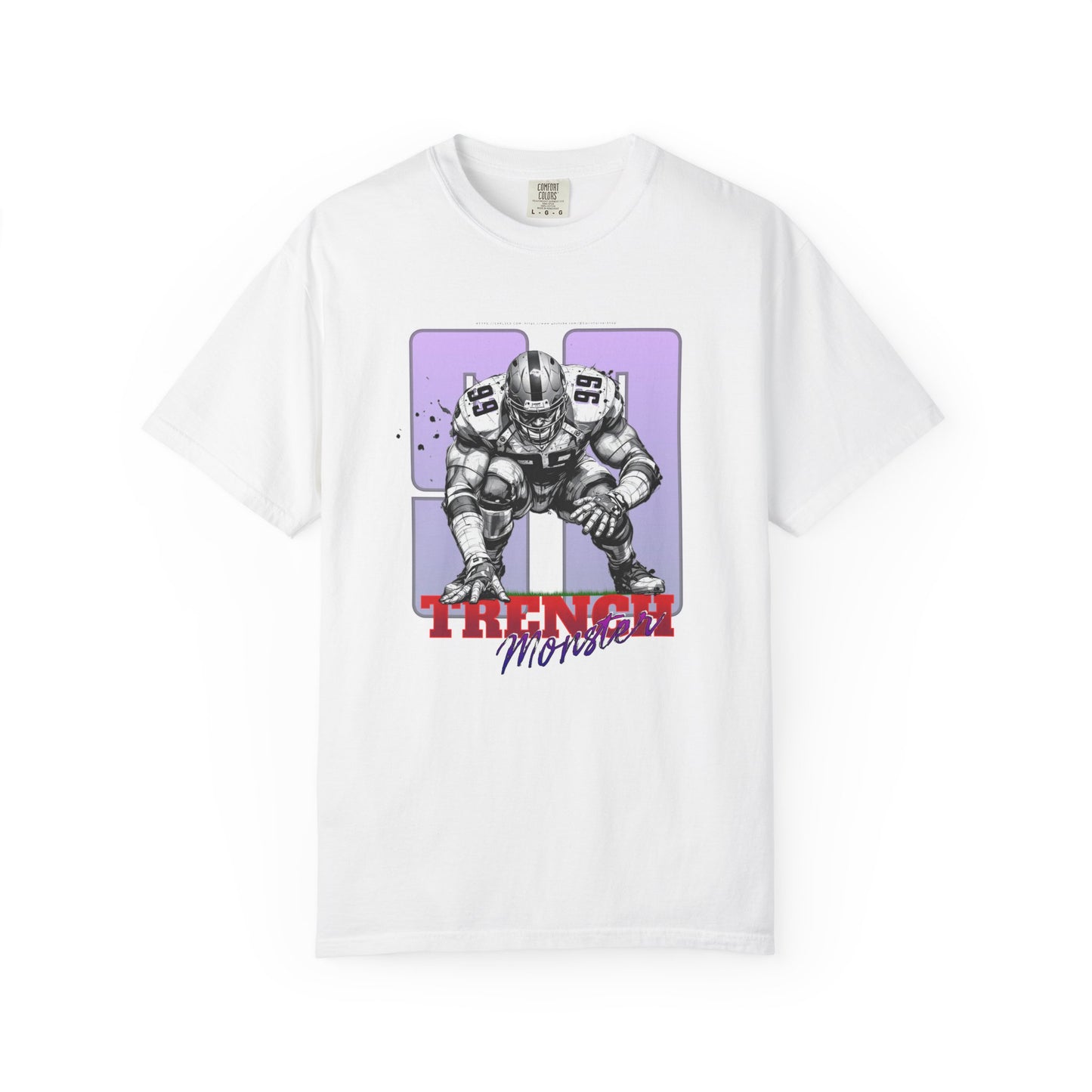 Trench Monster #99 – Powerhouse Football T-Shirt | Bold Lineman Art Tee for Gridiron Fans & Game-Day Warriors Unisex Garment-Dyed T-shirt