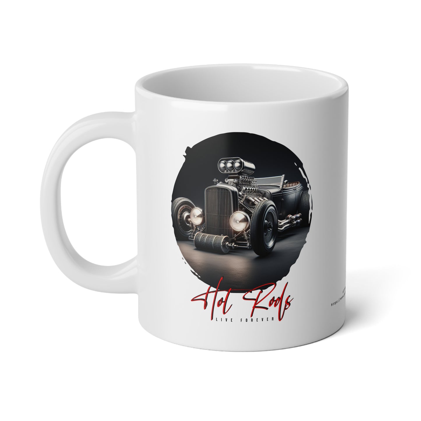 Jumbo Mug Hot Rods Live Forever 38, 20oz, Coffee Cup for Home or Office, Unique Gift for Special Occasions, Coffee Lovers