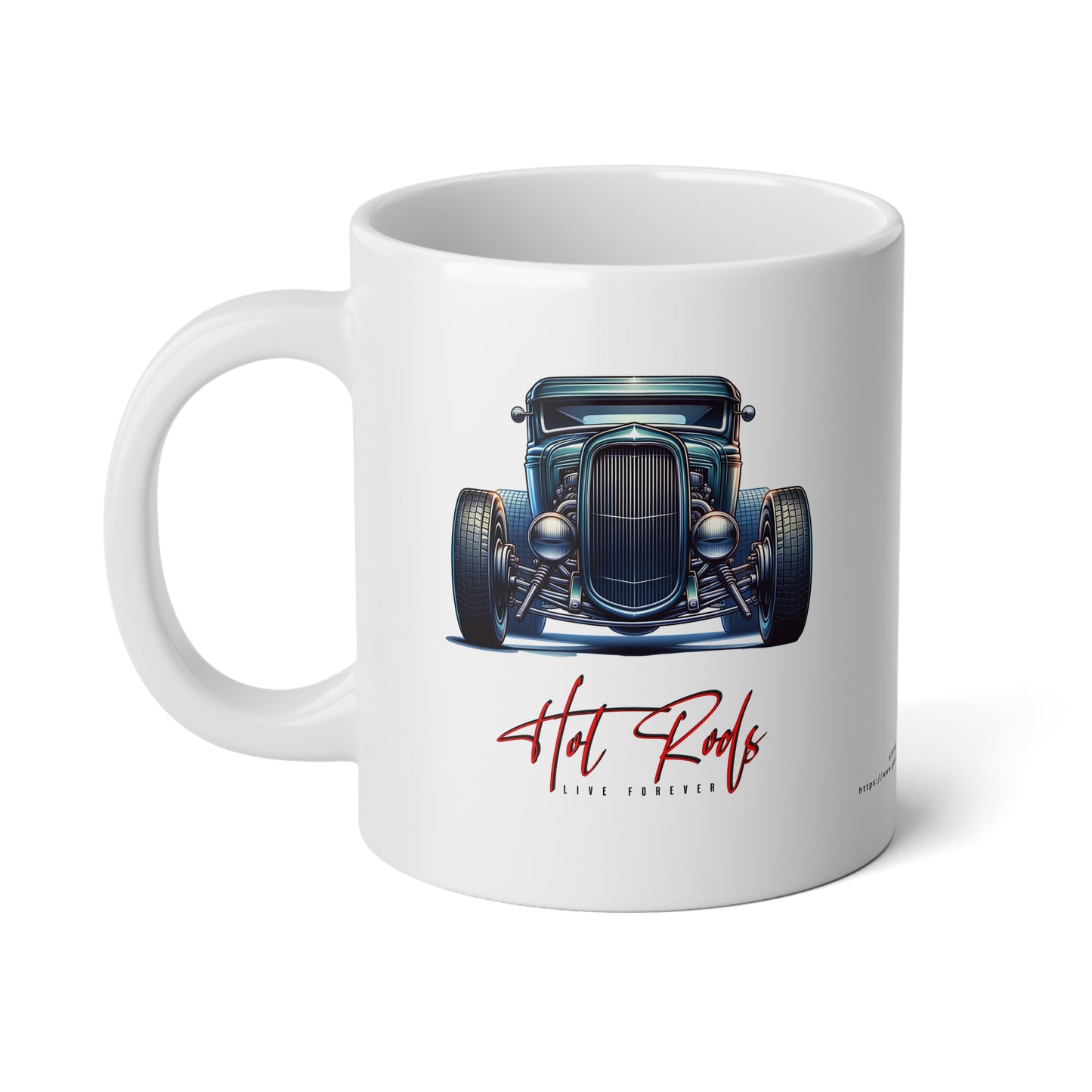 Jumbo Mug Hot Rods Live Forever 39, 20oz, Coffee Cup for Home or Office, Unique Gift for Special Occasions, Coffee Lovers