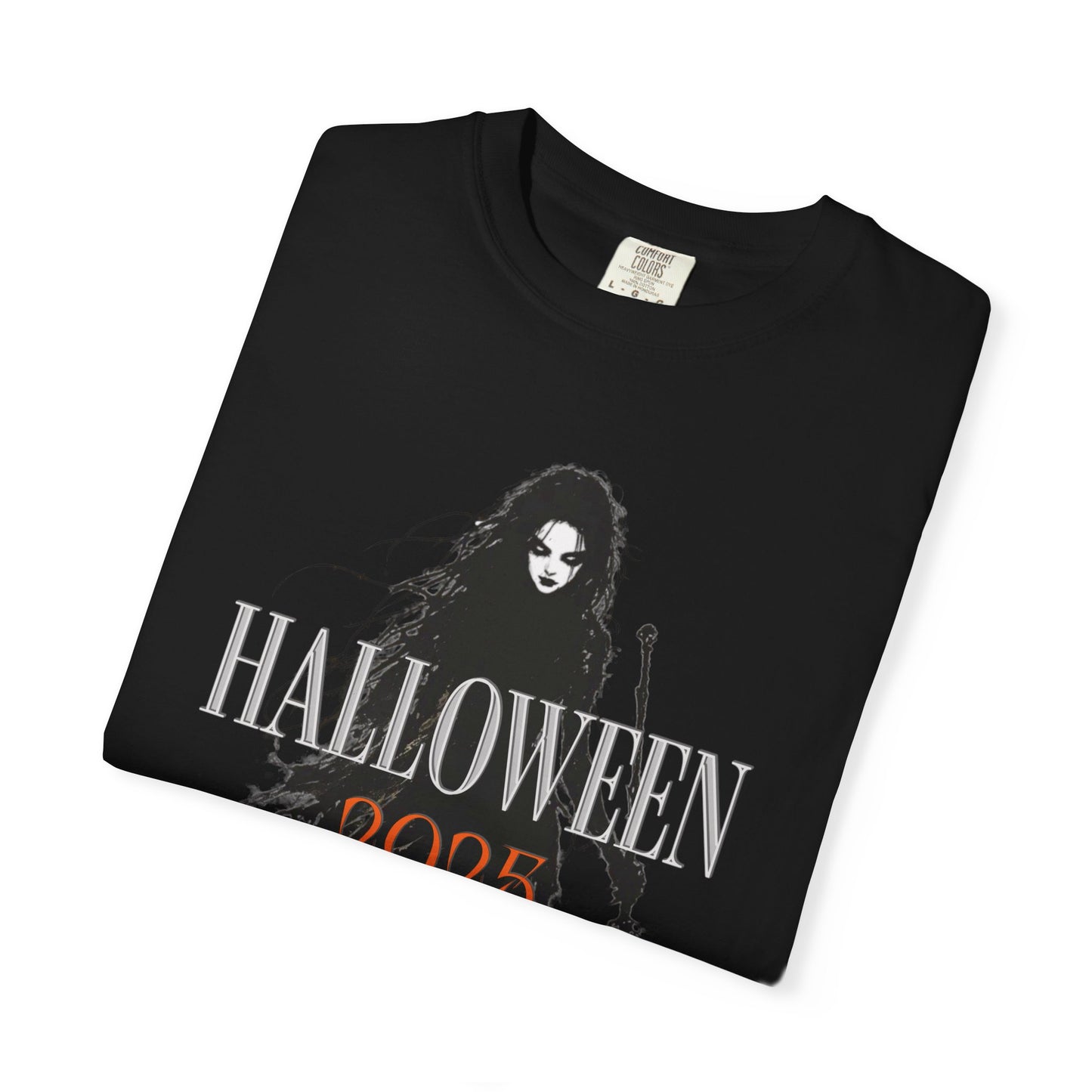 Halloween 2025 Gothic Witch T-Shirt – Dark Aesthetic Tee for Spooky Season Lovers Unisex Garment-Dyed T-shirt