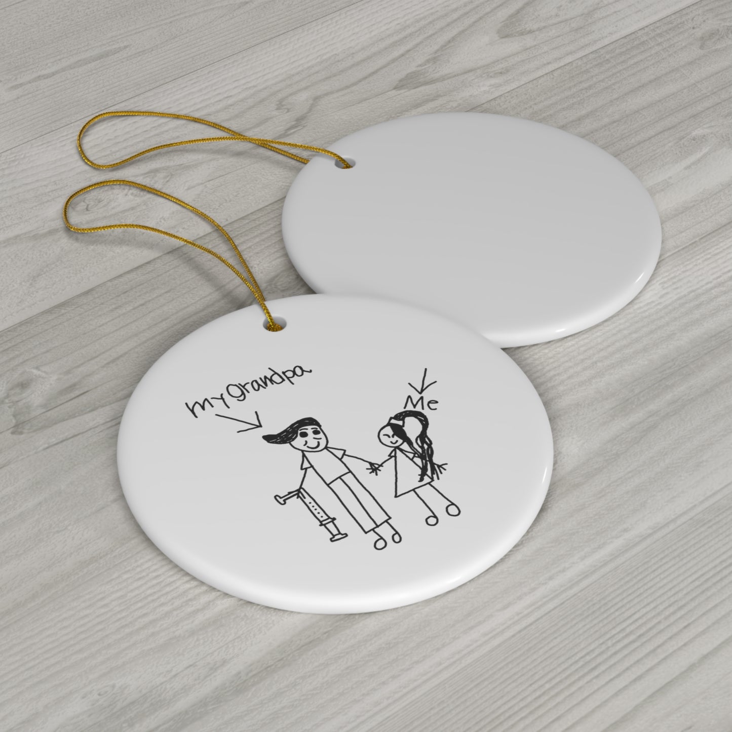 Grandpa and Niece Gift Ceramic Ornament