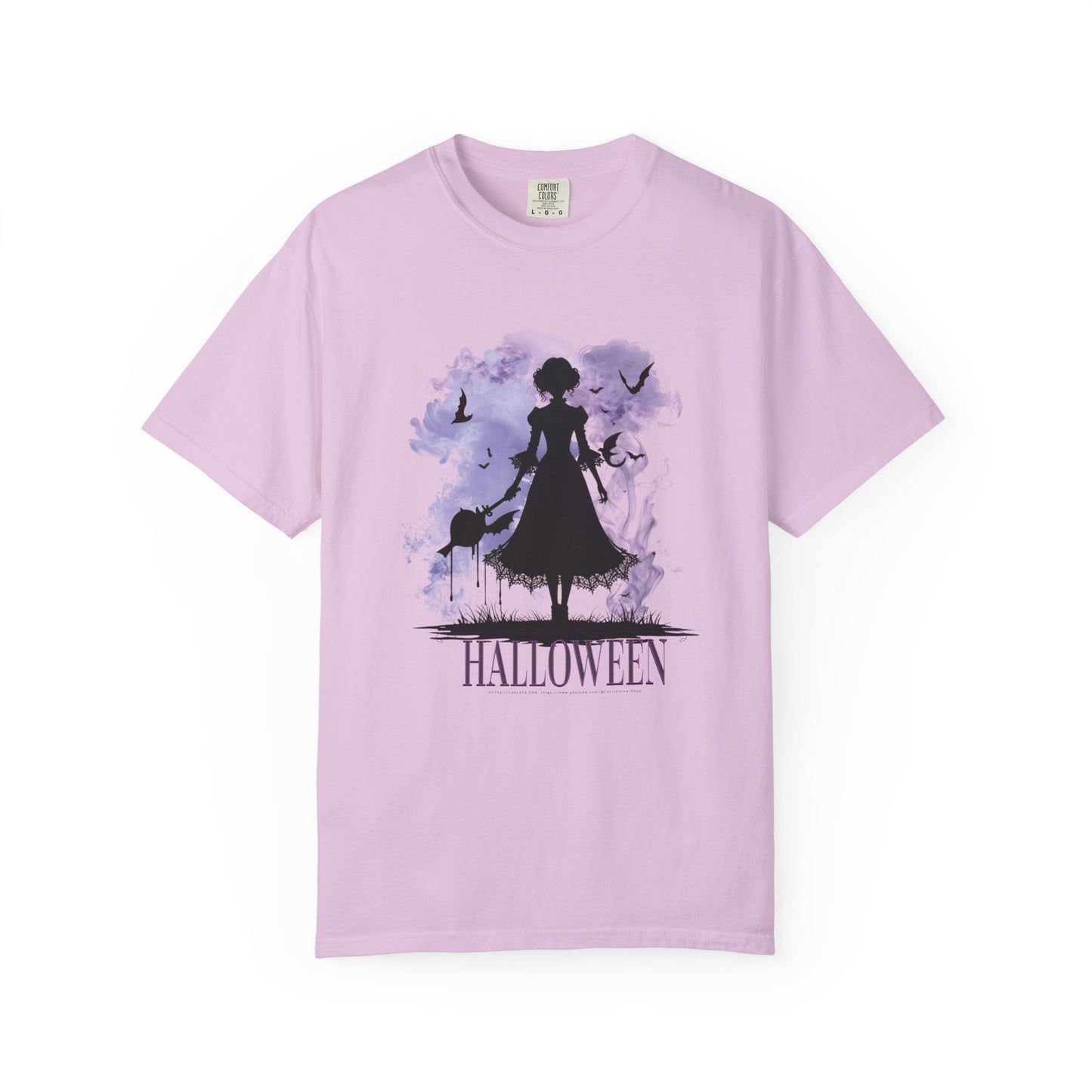 Gothic Halloween Witch Silhouette Spooky Aesthetic for Trick-or-Treat & Halloween Lovers Unisex Garment-Dyed T-shirt