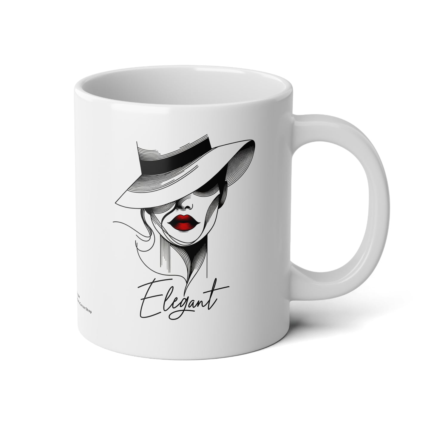 Jumbo Mug Pencil Sketch - Elegant 32, 20oz, Coffee Cup for Home or Office, Unique Gift for Special Occasions, Coffee Lovers