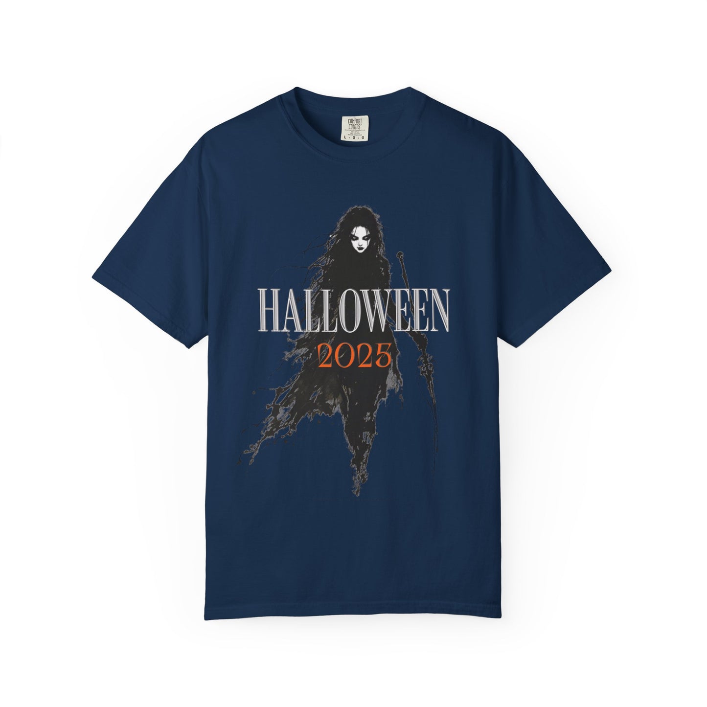 Halloween 2025 Gothic Witch T-Shirt – Dark Aesthetic Tee for Spooky Season Lovers Unisex Garment-Dyed T-shirt