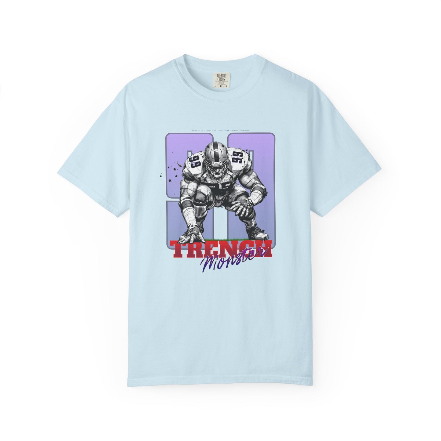 Trench Monster #99 – Powerhouse Football T-Shirt | Bold Lineman Art Tee for Gridiron Fans & Game-Day Warriors Unisex Garment-Dyed T-shirt