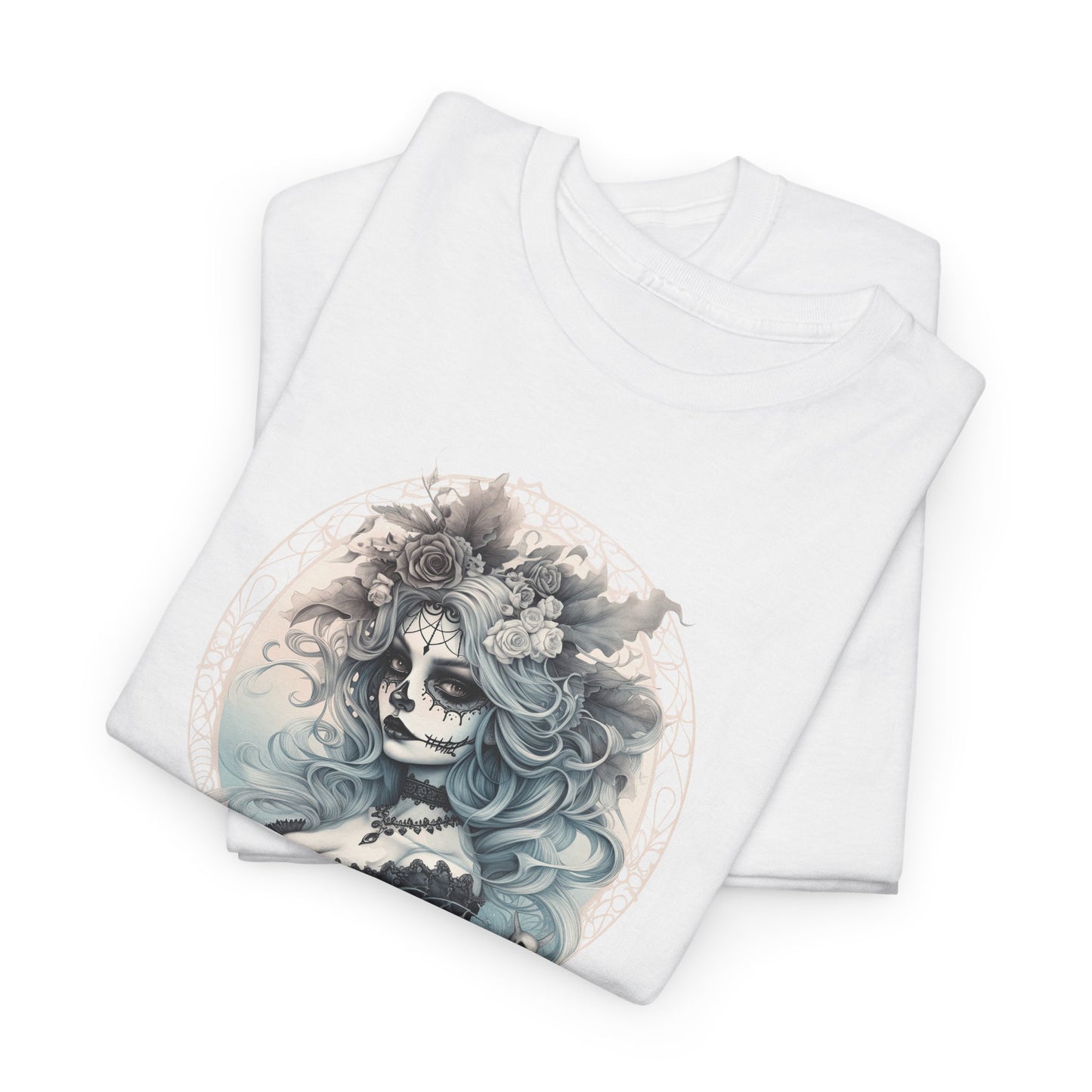 Halloween 019 Dia De Los Muertos WB Unisex Heavy Cotton Tee - Gilden 5000