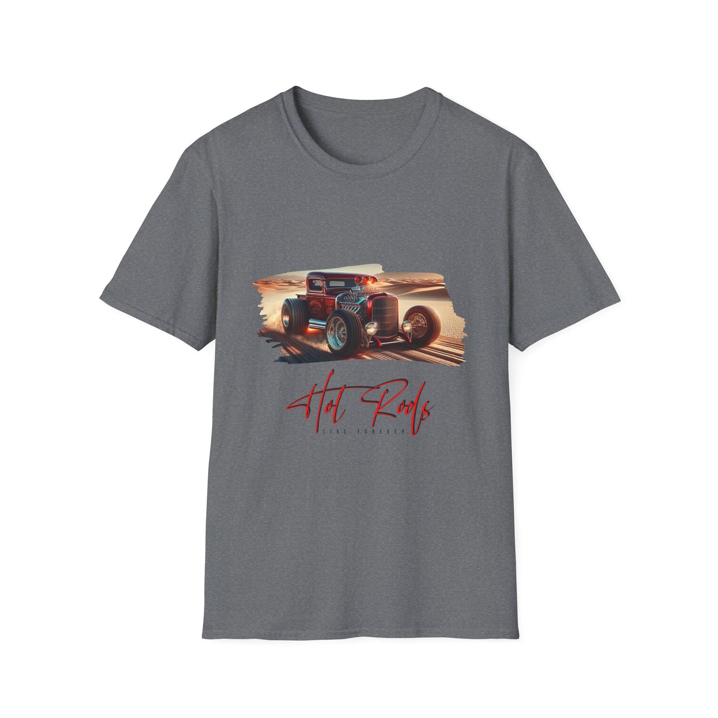 Vintage Hot Rod - 50, Unisex Softstyle T-Shirt, Retro Car Tee, Automotive Gift, Car Enthusiast Apparel, Classic Cars, Father's Day Gift