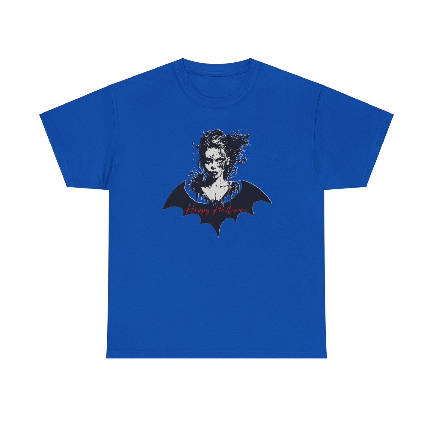 Unisex Heavy Cotton Tee - Halloween Bat Woman 55