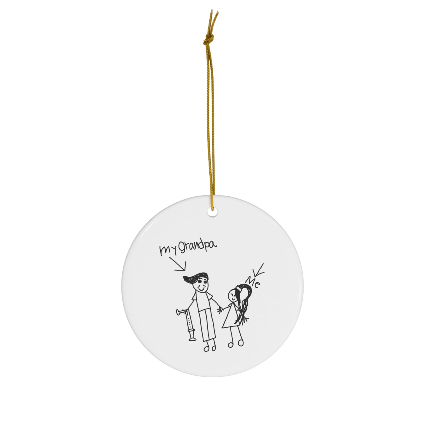 Grandpa and Niece Gift Ceramic Ornament