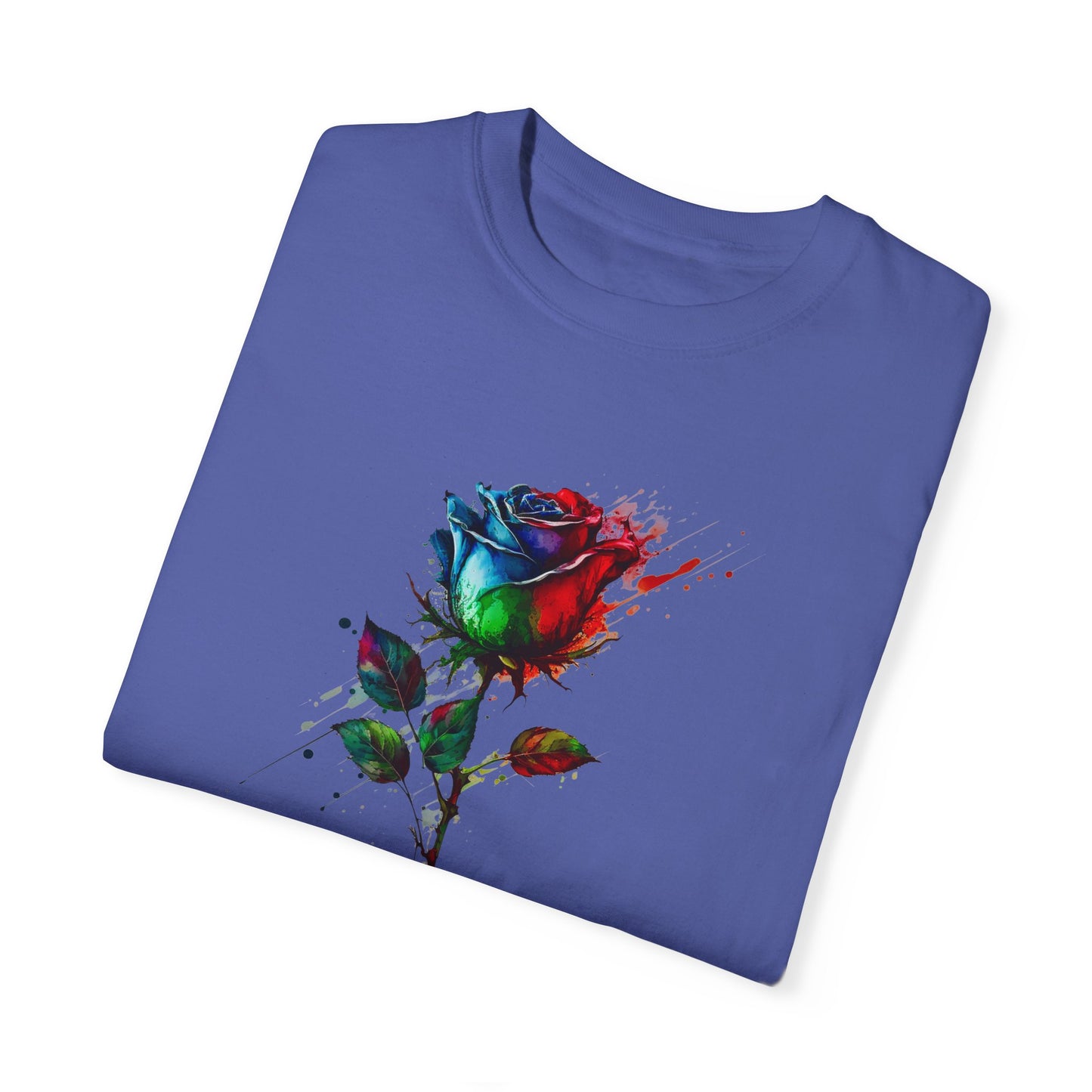 Unisex Garment-Dyed T-shirt Flower Rosa
