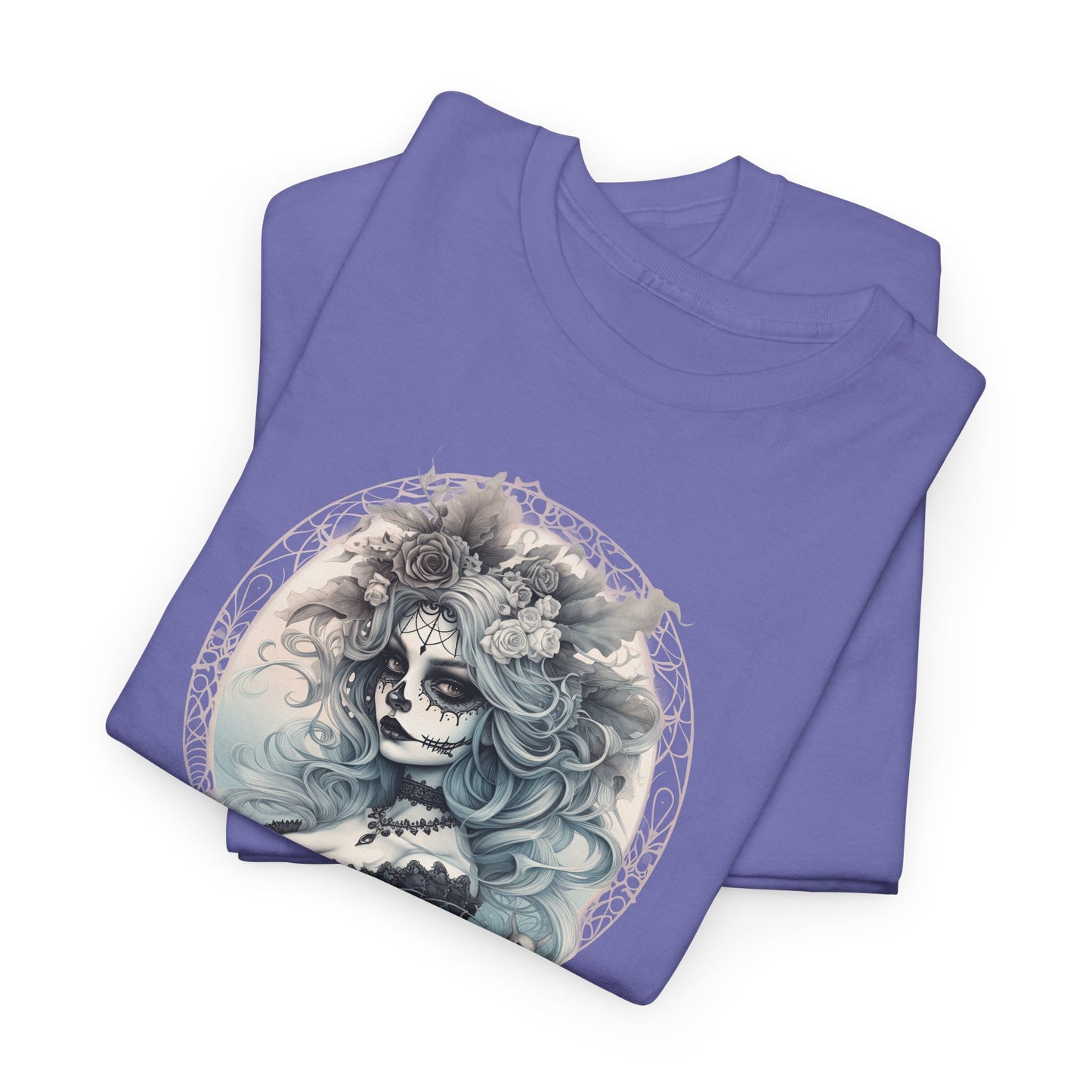 Halloween 017 Dia De Los Muertos WB Unisex Heavy Cotton Tee - Gilden 5000