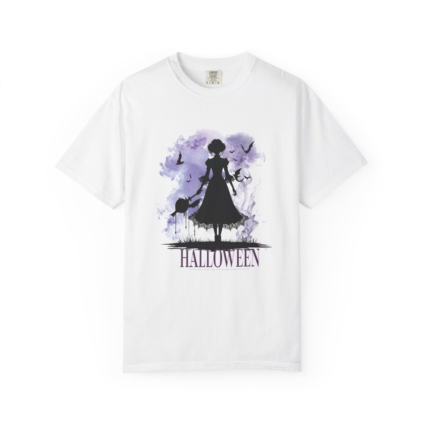 Gothic Halloween Witch Silhouette Spooky Aesthetic for Trick-or-Treat & Halloween Lovers Unisex Garment-Dyed T-shirt