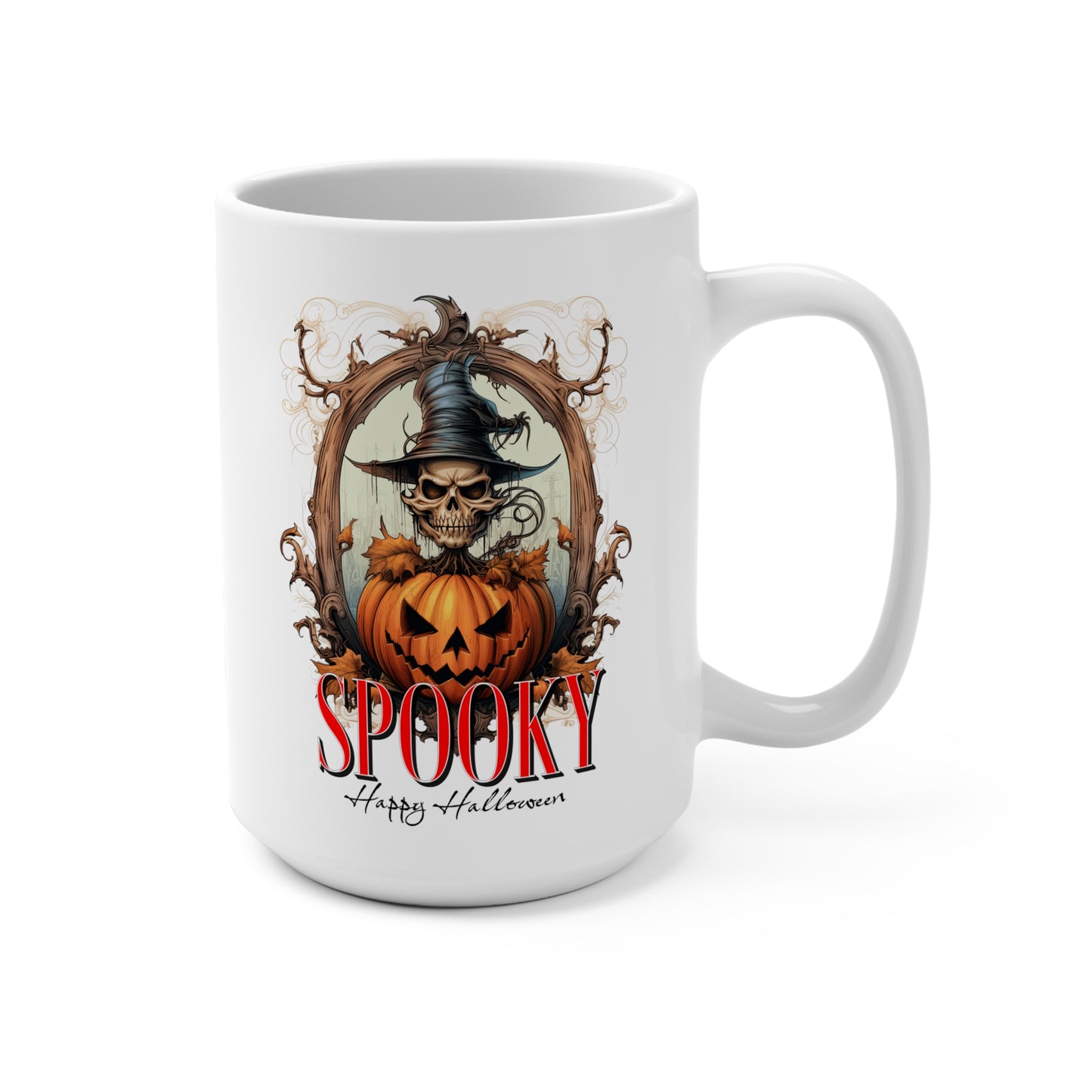 Mug 15oz Happy Halloween Light Script - 043