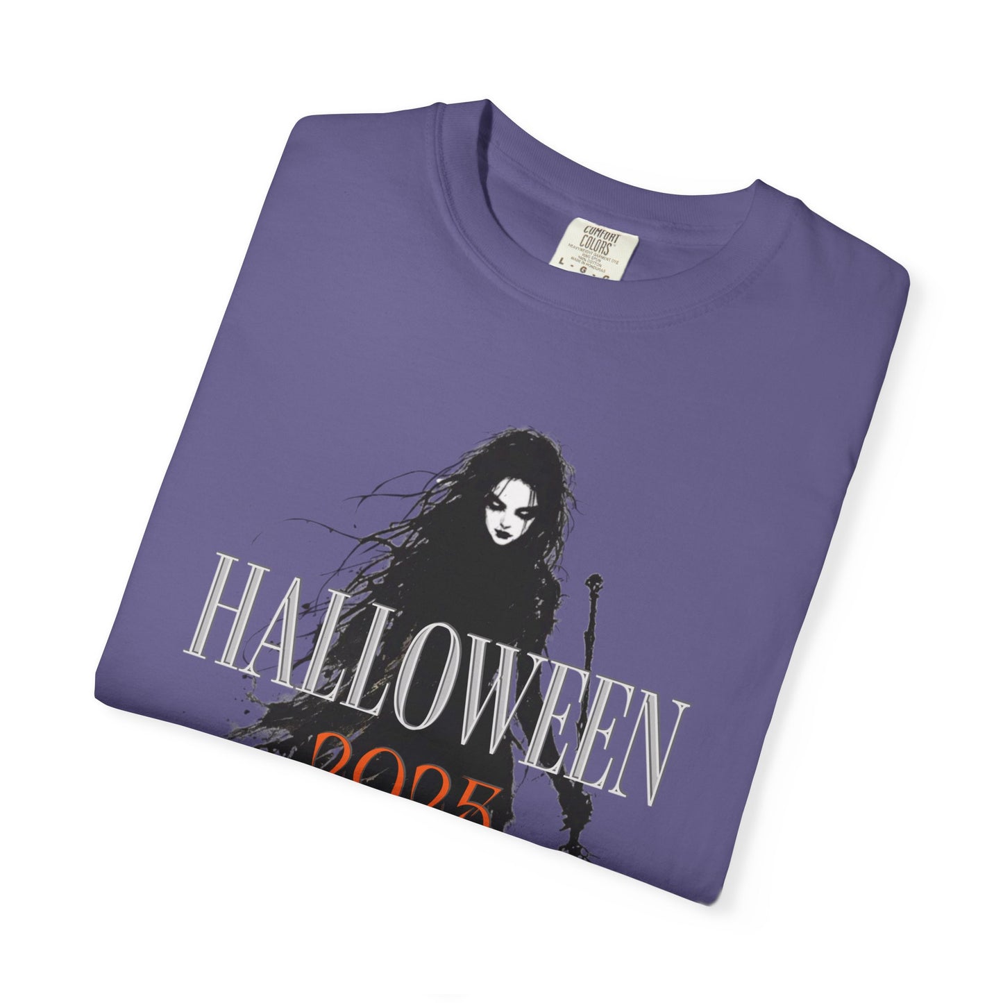 Halloween 2025 Gothic Witch T-Shirt – Dark Aesthetic Tee for Spooky Season Lovers Unisex Garment-Dyed T-shirt