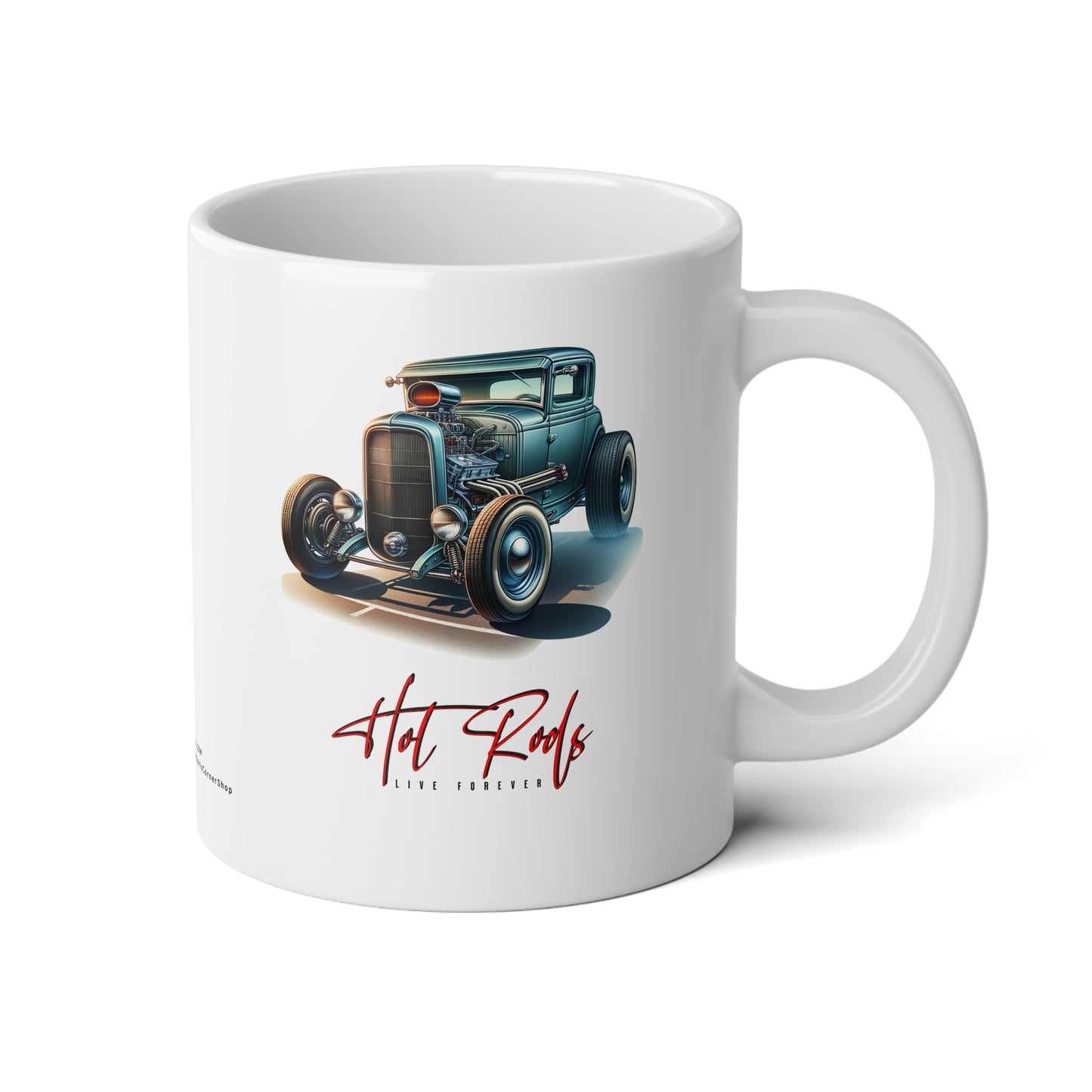 Jumbo Mug Hot Rods Live Forever 41, 20oz, Coffee Cup for Home or Office, Unique Gift for Special Occasions, Coffee Lovers
