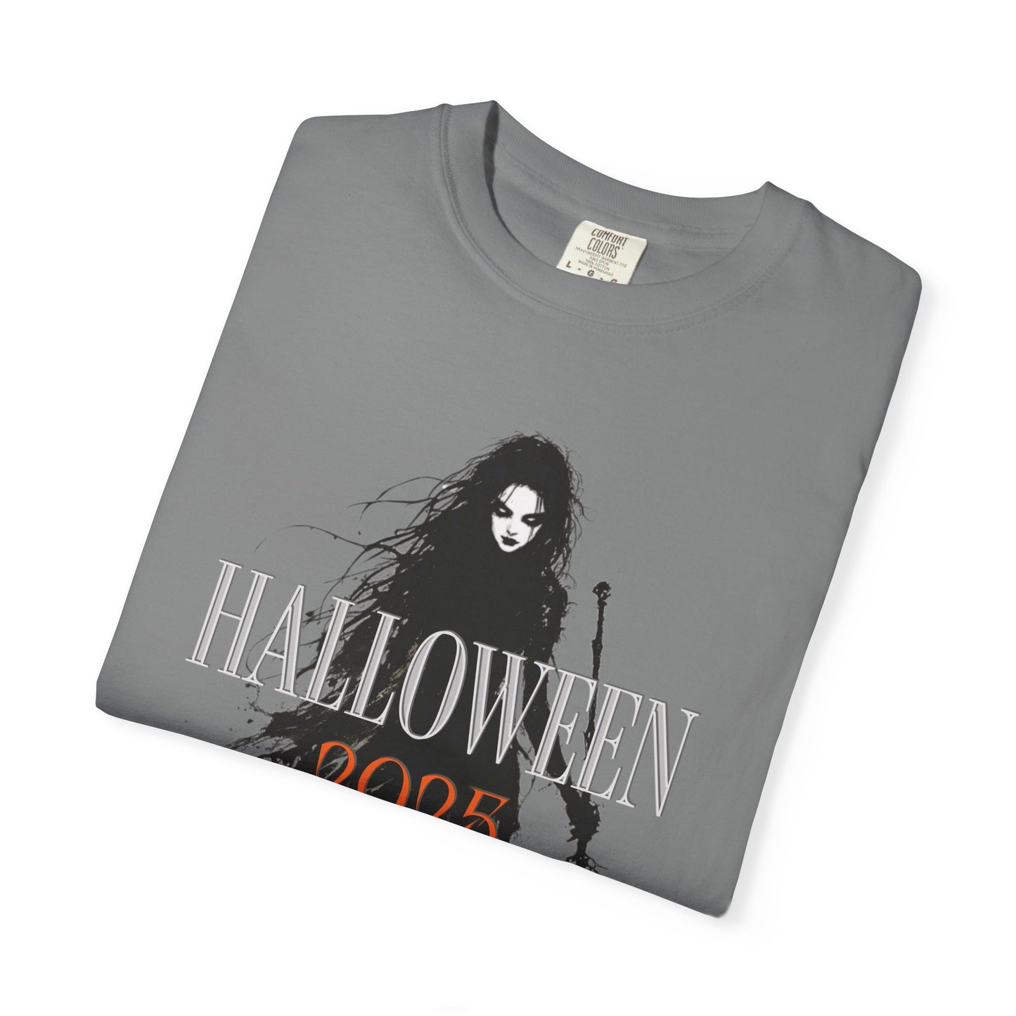 Halloween 2025 Gothic Witch T-Shirt – Dark Aesthetic Tee for Spooky Season Lovers Unisex Garment-Dyed T-shirt