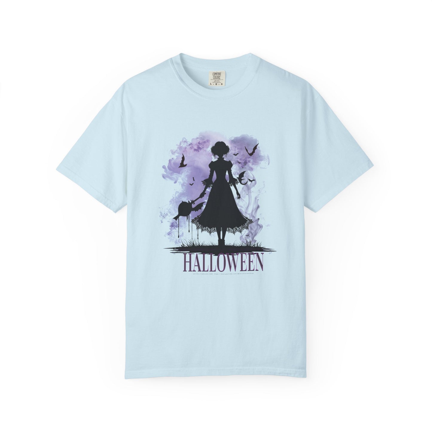 Gothic Halloween Witch Silhouette Spooky Aesthetic for Trick-or-Treat & Halloween Lovers Unisex Garment-Dyed T-shirt