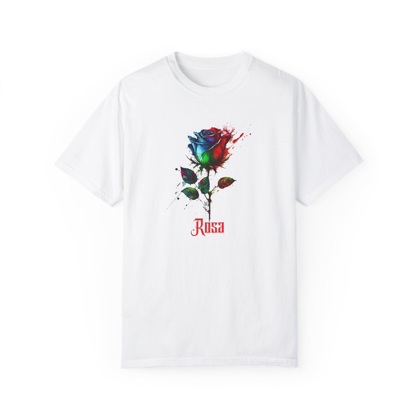 Unisex Garment-Dyed T-shirt Flower Rosa