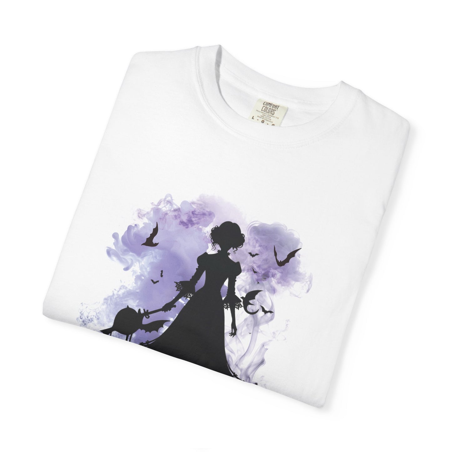 Gothic Halloween Witch Silhouette Spooky Aesthetic for Trick-or-Treat & Halloween Lovers Unisex Garment-Dyed T-shirt
