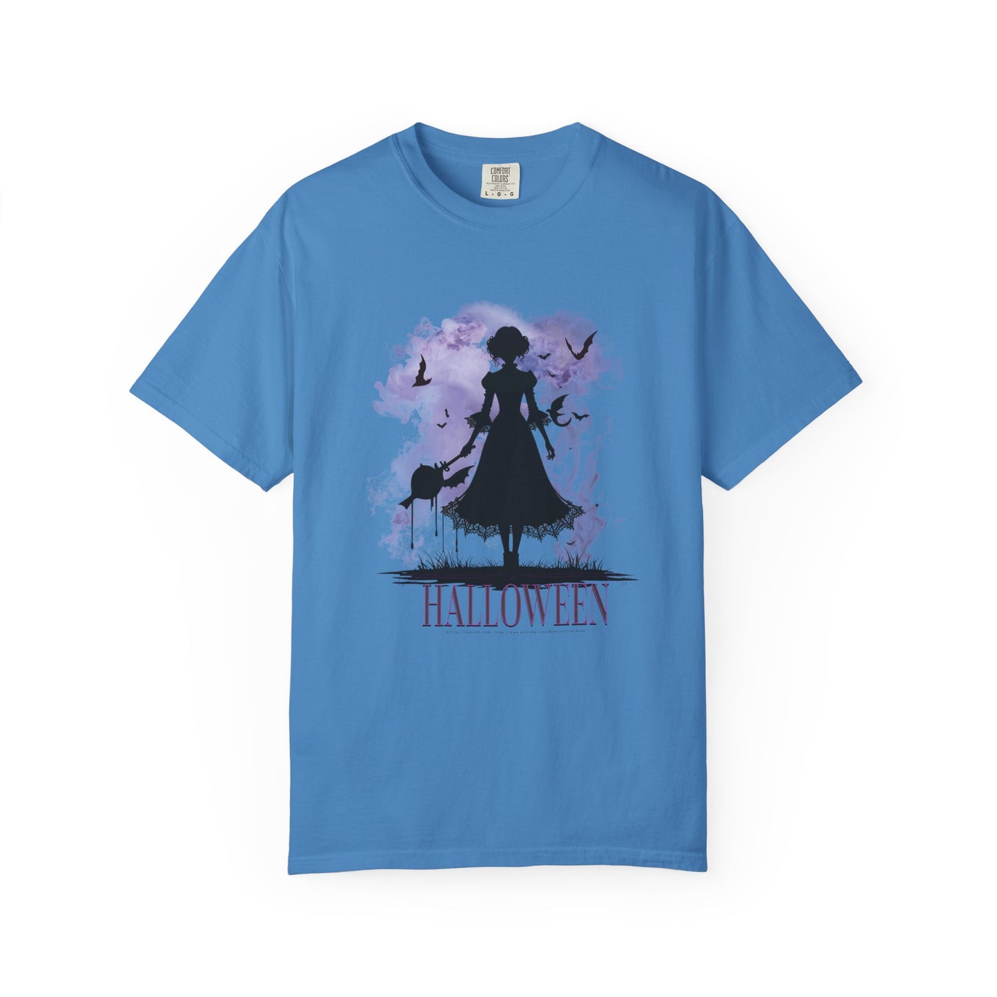 Gothic Halloween Witch Silhouette Spooky Aesthetic for Trick-or-Treat & Halloween Lovers Unisex Garment-Dyed T-shirt