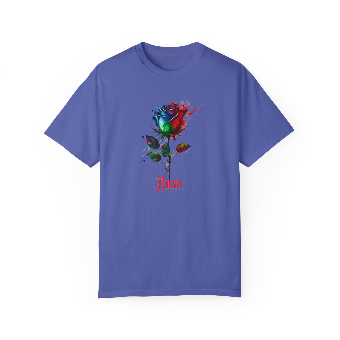 Unisex Garment-Dyed T-shirt Flower Rosa