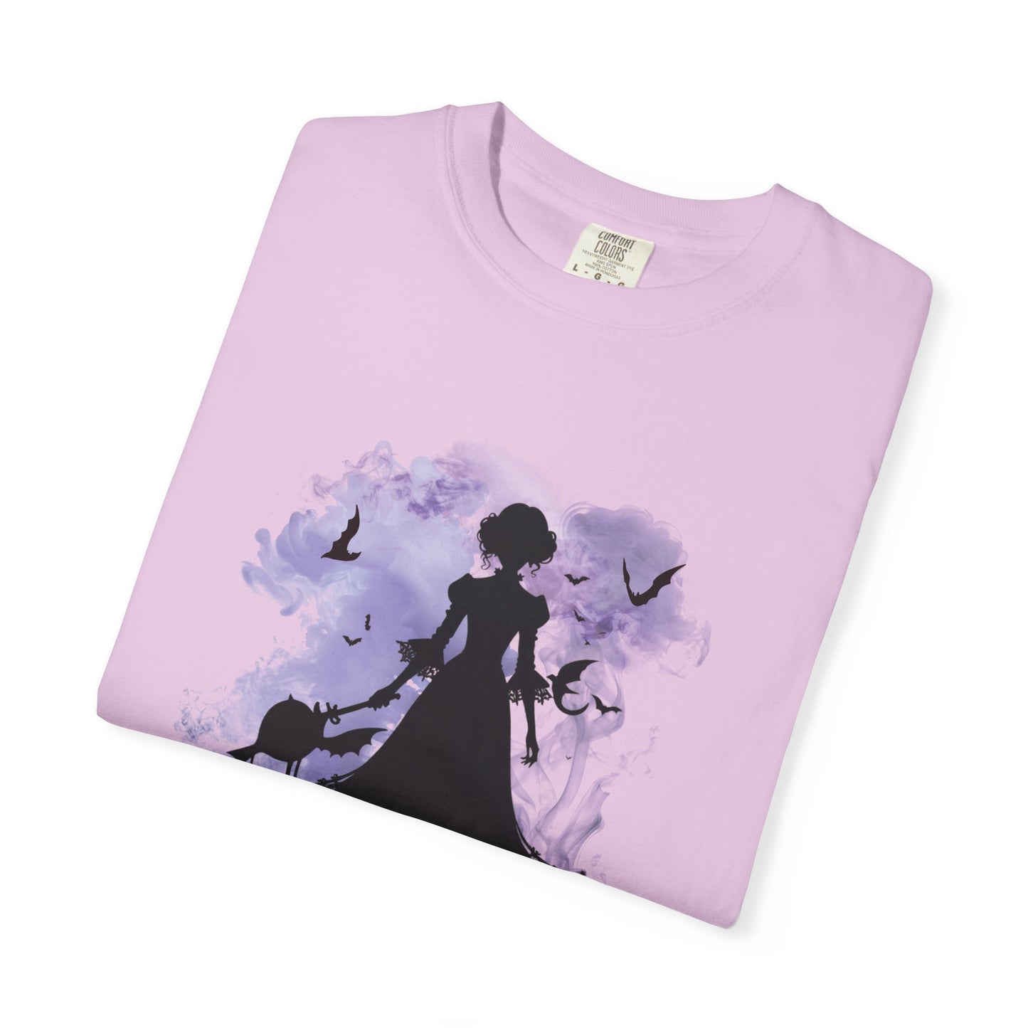 Gothic Halloween Witch Silhouette Spooky Aesthetic for Trick-or-Treat & Halloween Lovers Unisex Garment-Dyed T-shirt