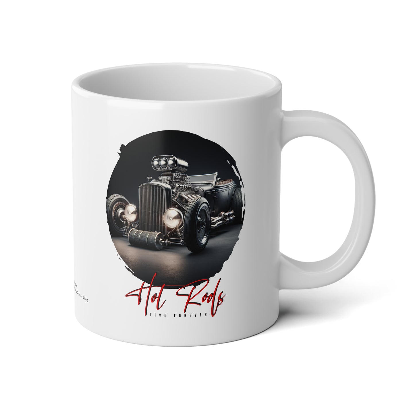 Jumbo Mug Hot Rods Live Forever 38, 20oz, Coffee Cup for Home or Office, Unique Gift for Special Occasions, Coffee Lovers