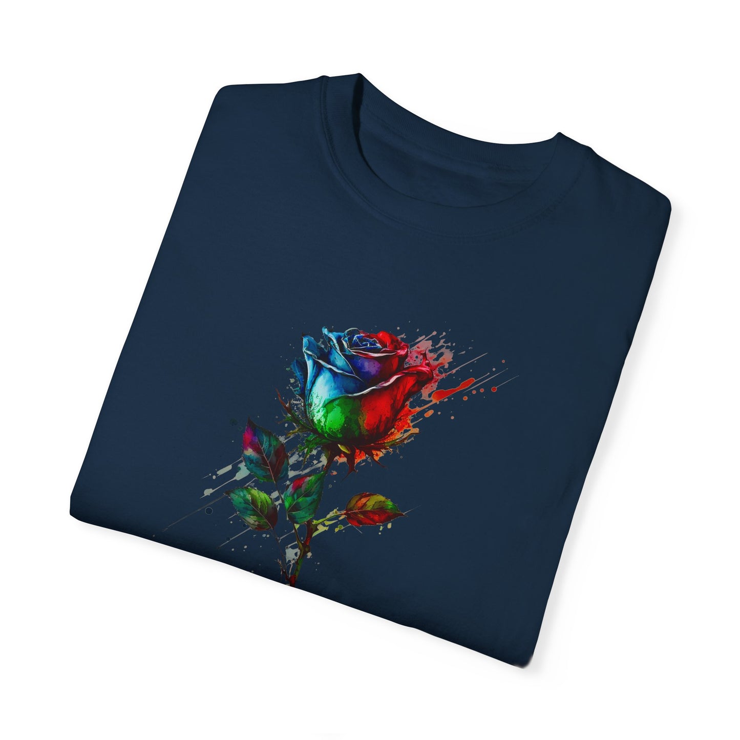 Unisex Garment-Dyed T-shirt Flower Rosa