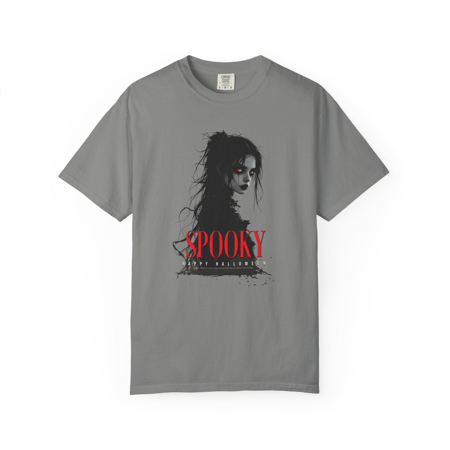 Spooky Gothic Halloween T-Shirt – Dark Witch Aesthetic Tee for Horror Lovers & Fall Vibes Unisex Garment-Dyed T-shirt