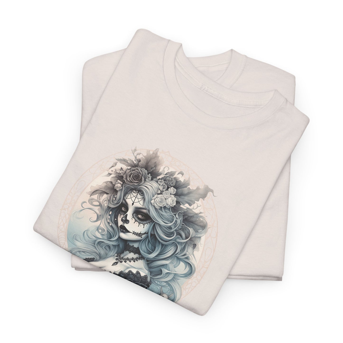 Halloween 017 Dia De Los Muertos WB Unisex Heavy Cotton Tee - Gilden 5000