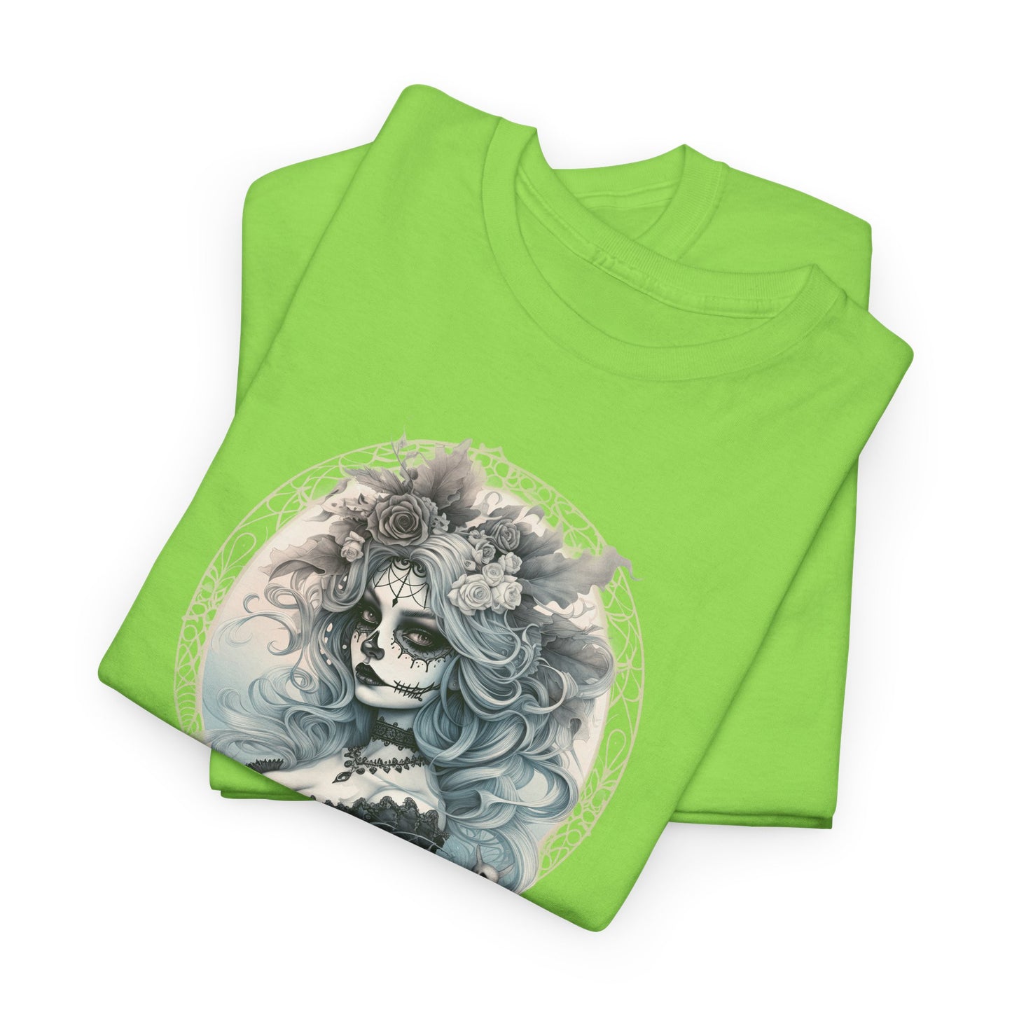 Halloween 019 Dia De Los Muertos WB Unisex Heavy Cotton Tee - Gilden 5000