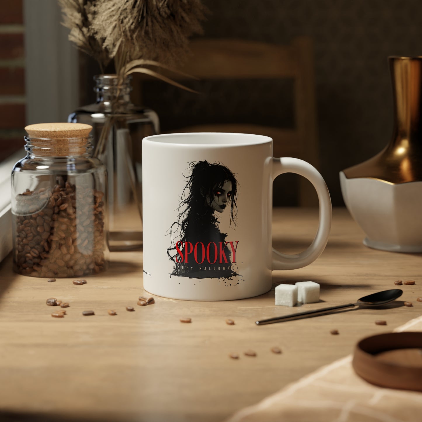 Spooky Gothic Halloween Mug – Dark Witch Coffee Cup for Horror Lovers & Halloween Vibes Jumbo Mug