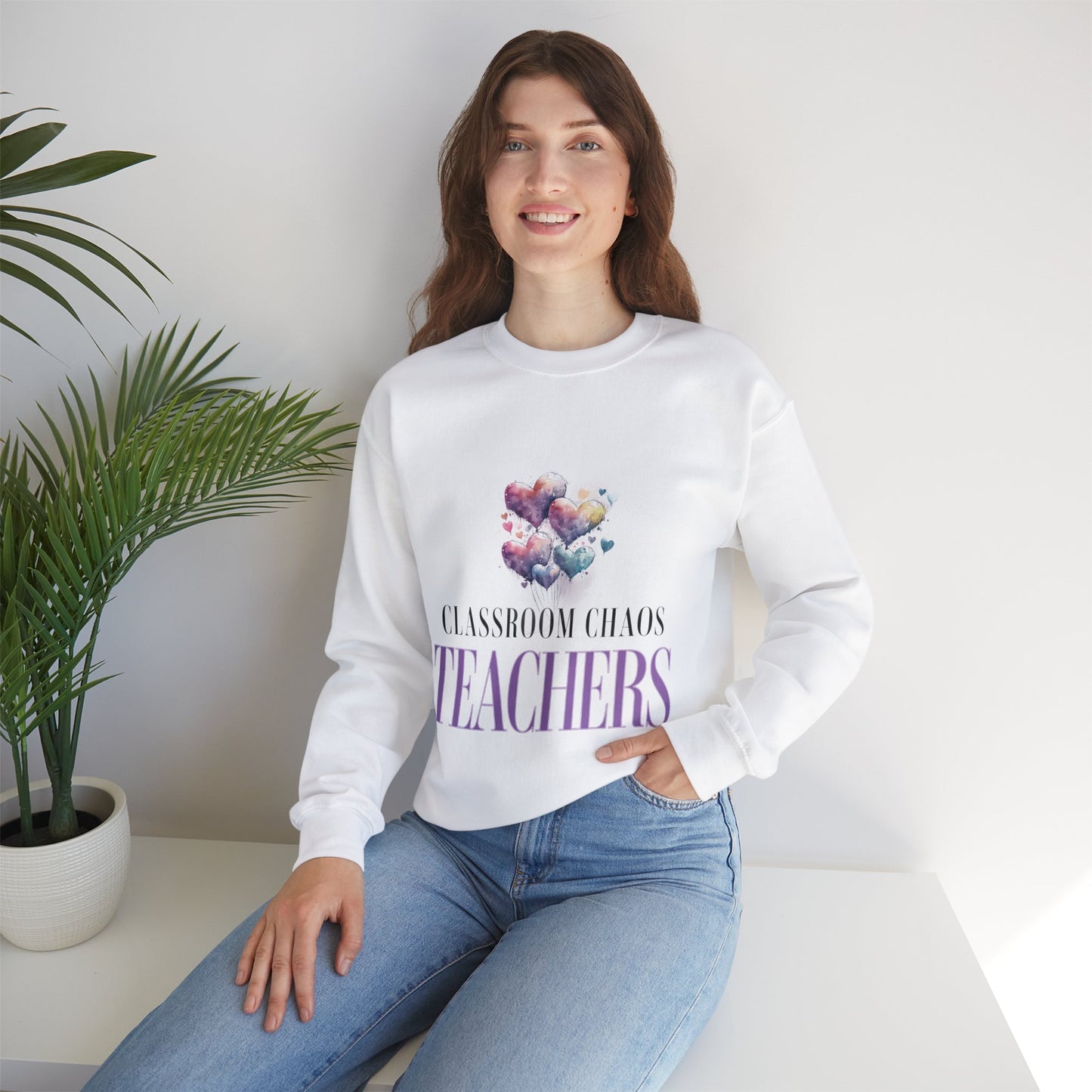 Valentine's Day Teacher Gift Unisex Heavy Blend™ Crewneck Sweatshirt