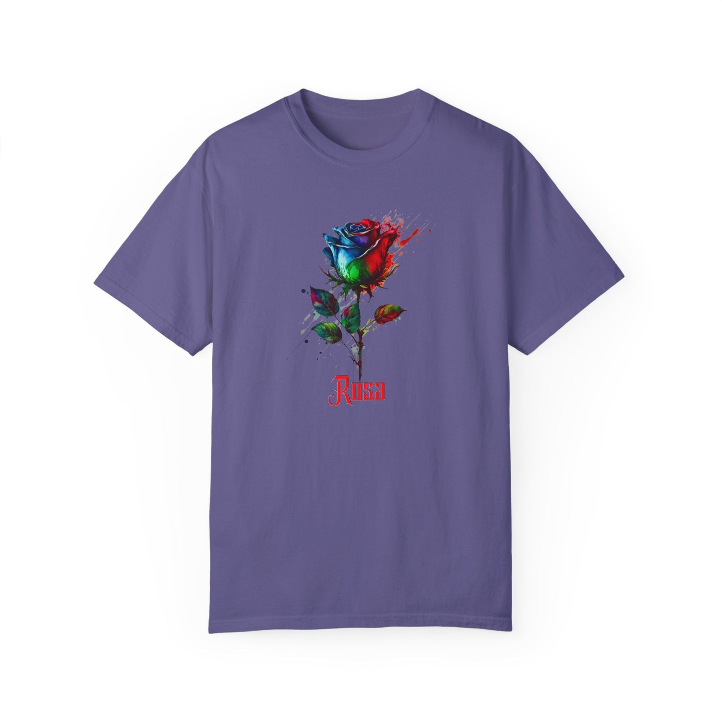 Unisex Garment-Dyed T-shirt Flower Rosa