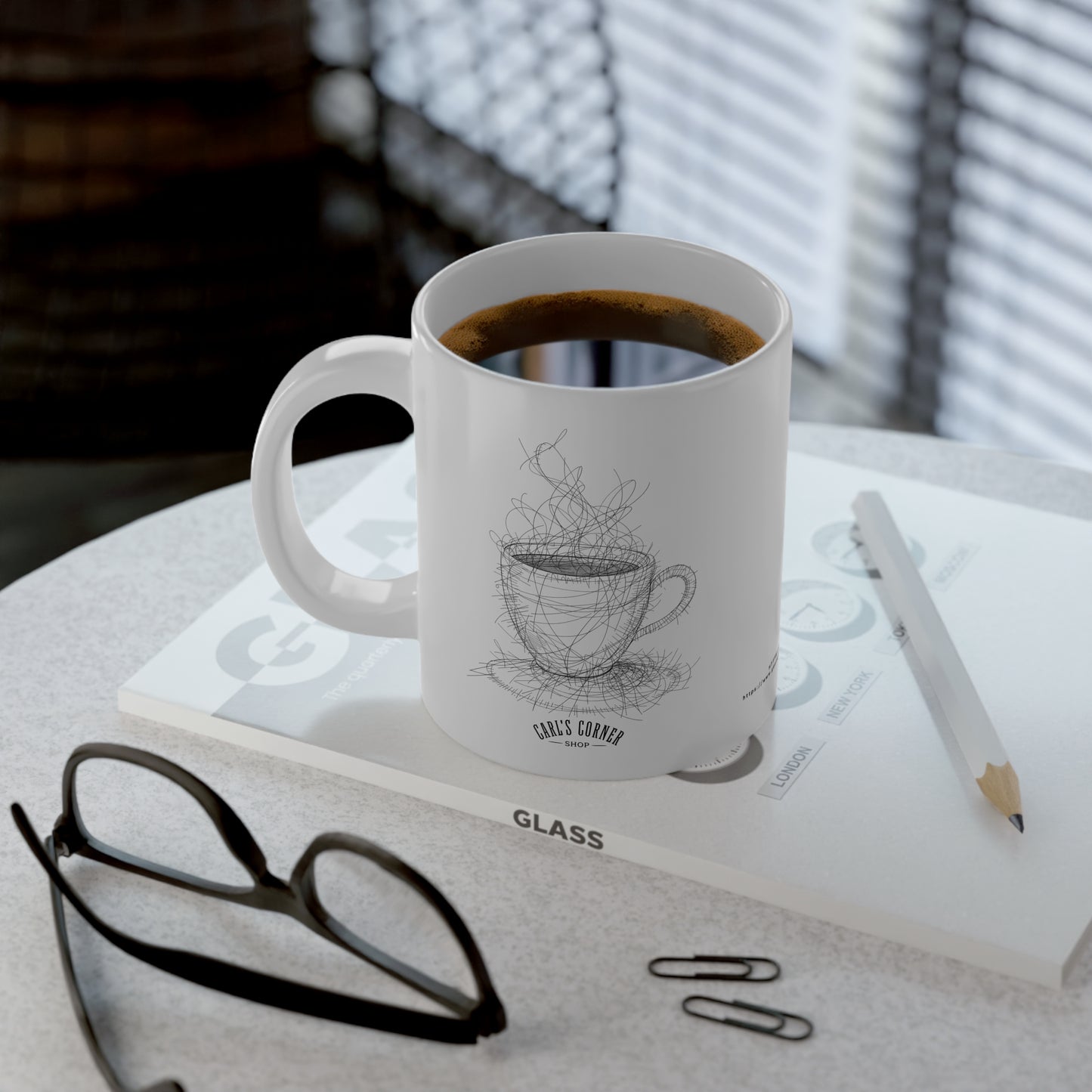 Jumbo Mug Pencil Sketch 49, 20oz, Coffee Cup for Home or Office, Unique Gift for Special Occasions, Coffee Lovers