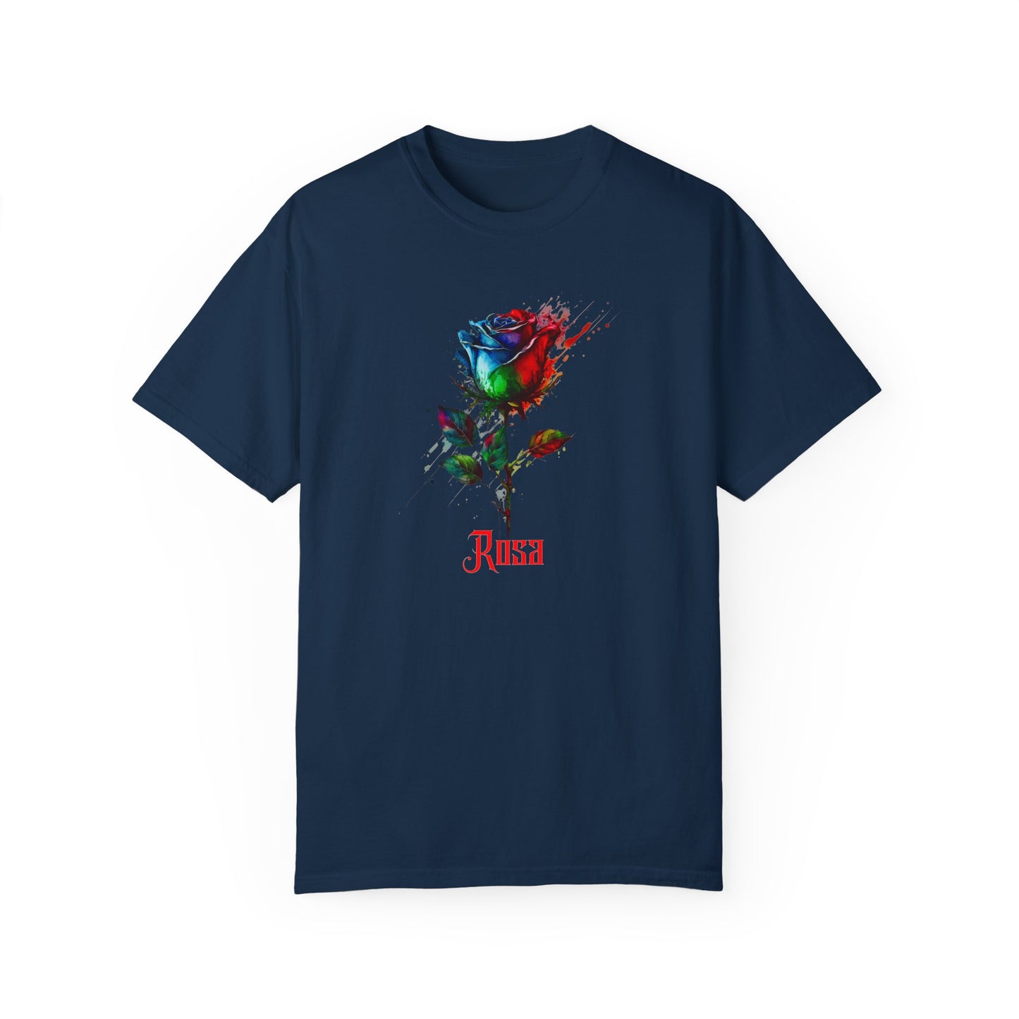 Unisex Garment-Dyed T-shirt Flower Rosa